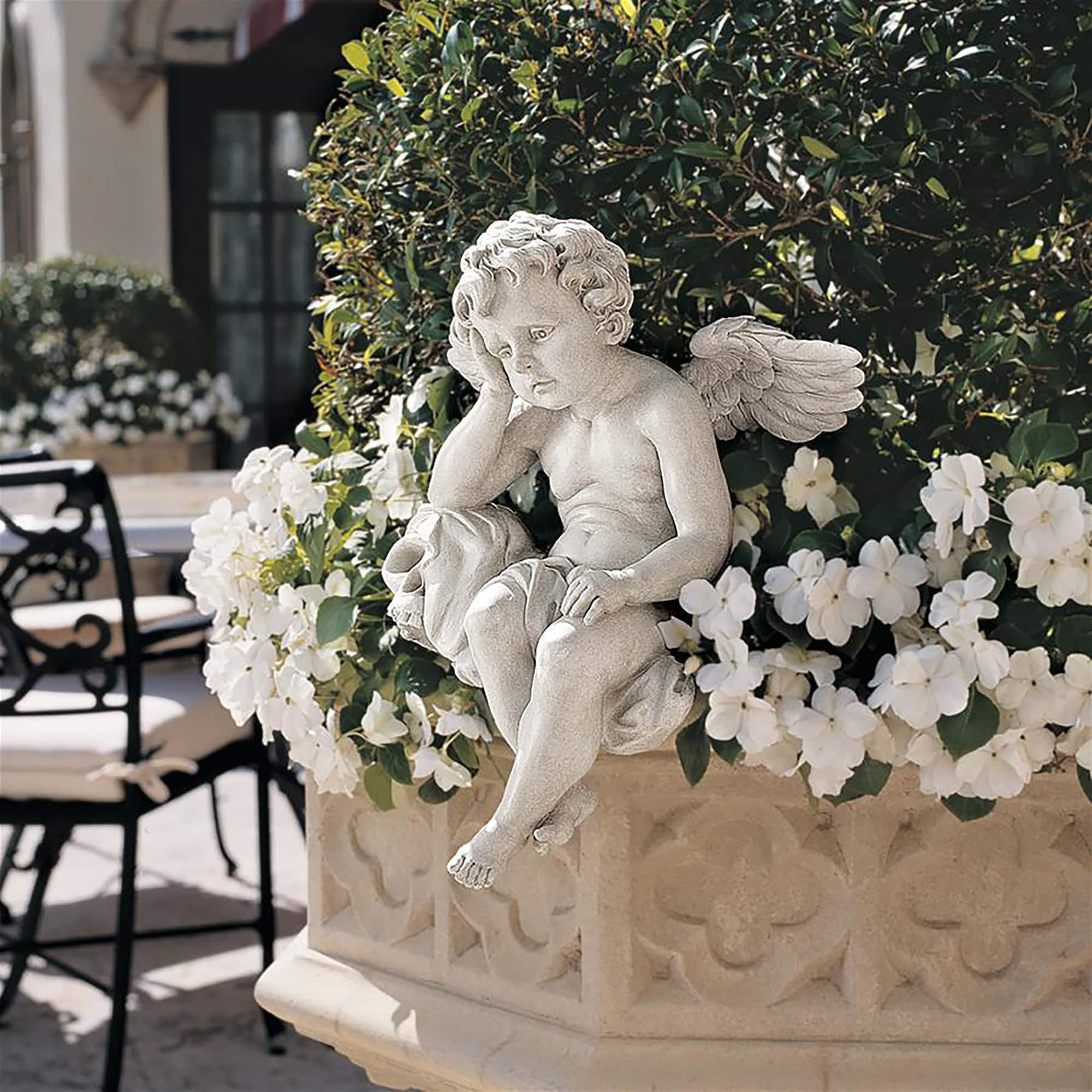 Design Toscano&#xAE; 13&#x22; Mourning Mortality Sitting Cherub Sculpture