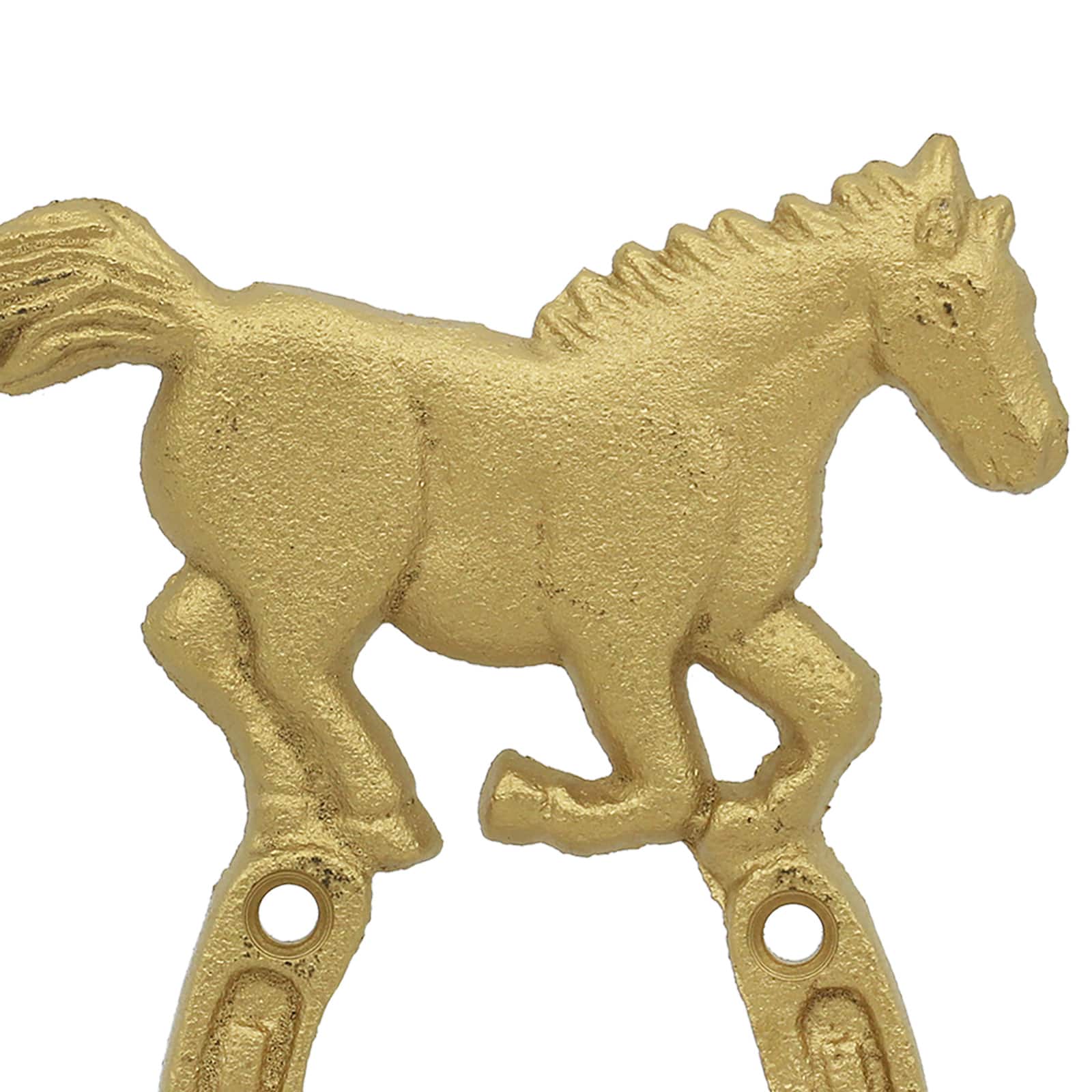 5.25&#x22; Gold Horse Metal Wall Hook by Ashland&#xAE;