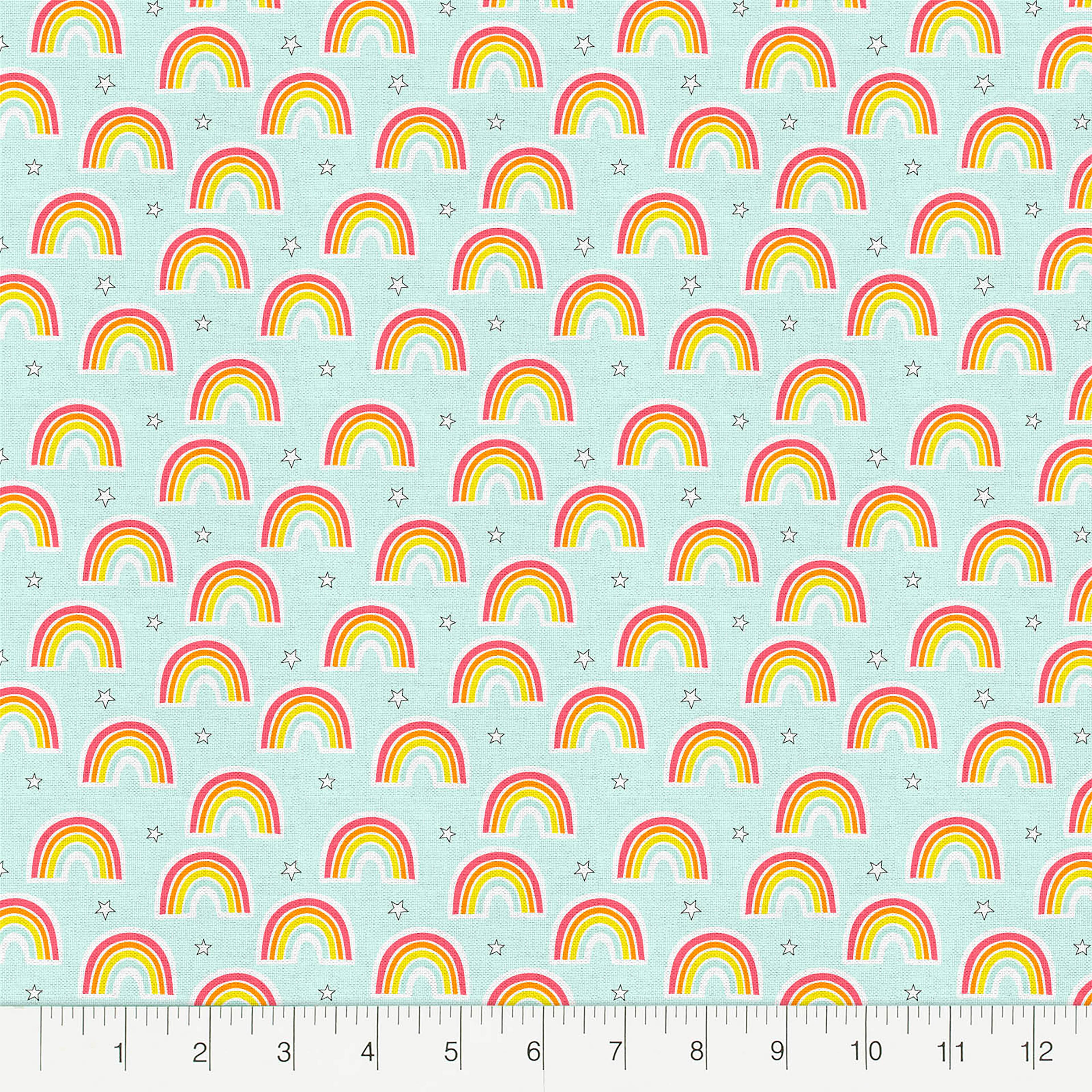 Fabric Editions Rainbow Sky Cotton Fabric