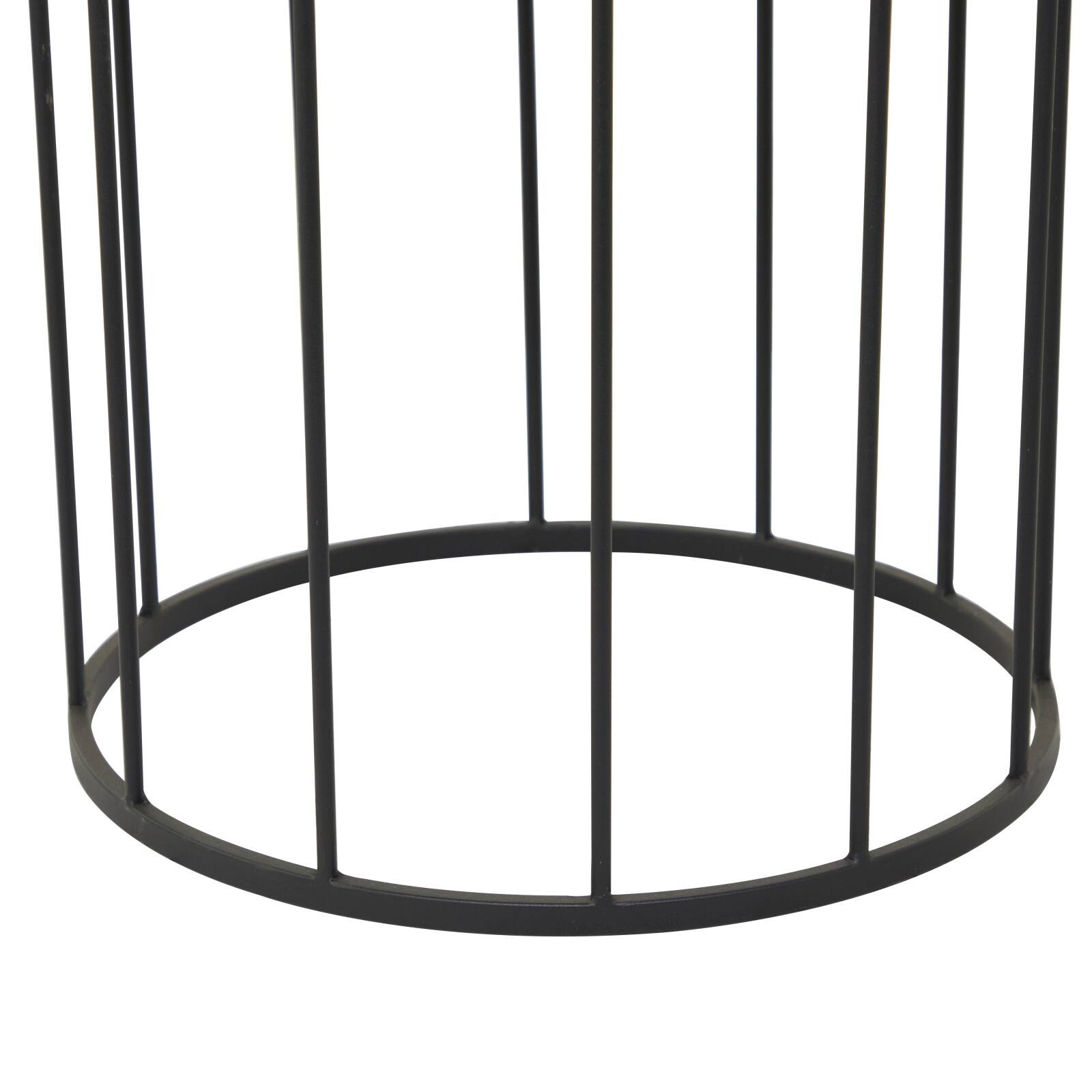 Black Metal Contemporary Accent Table Set