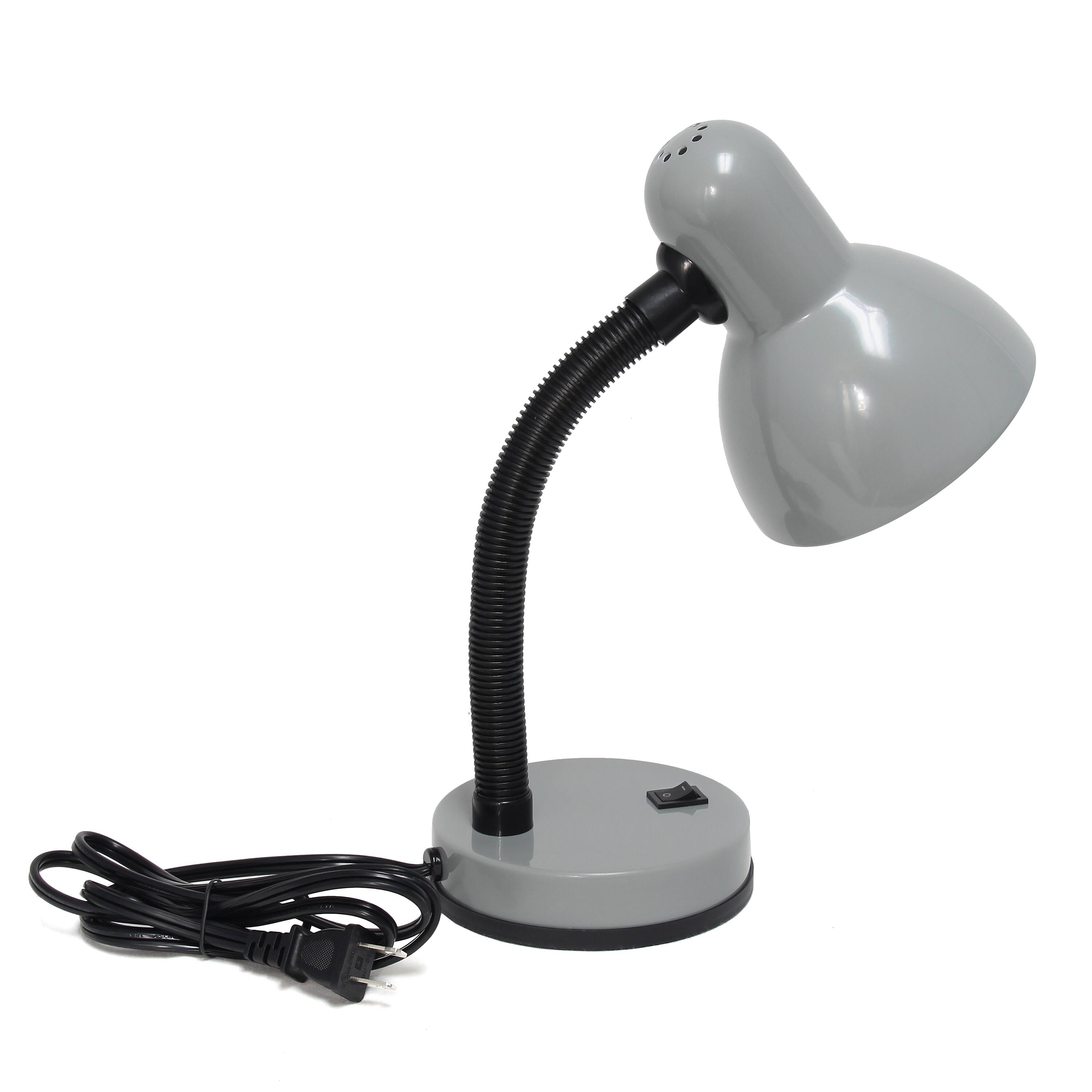 Simple Designs 14.5&#x22; Basic Metal Desk Lamp with Flexible Hose Neck