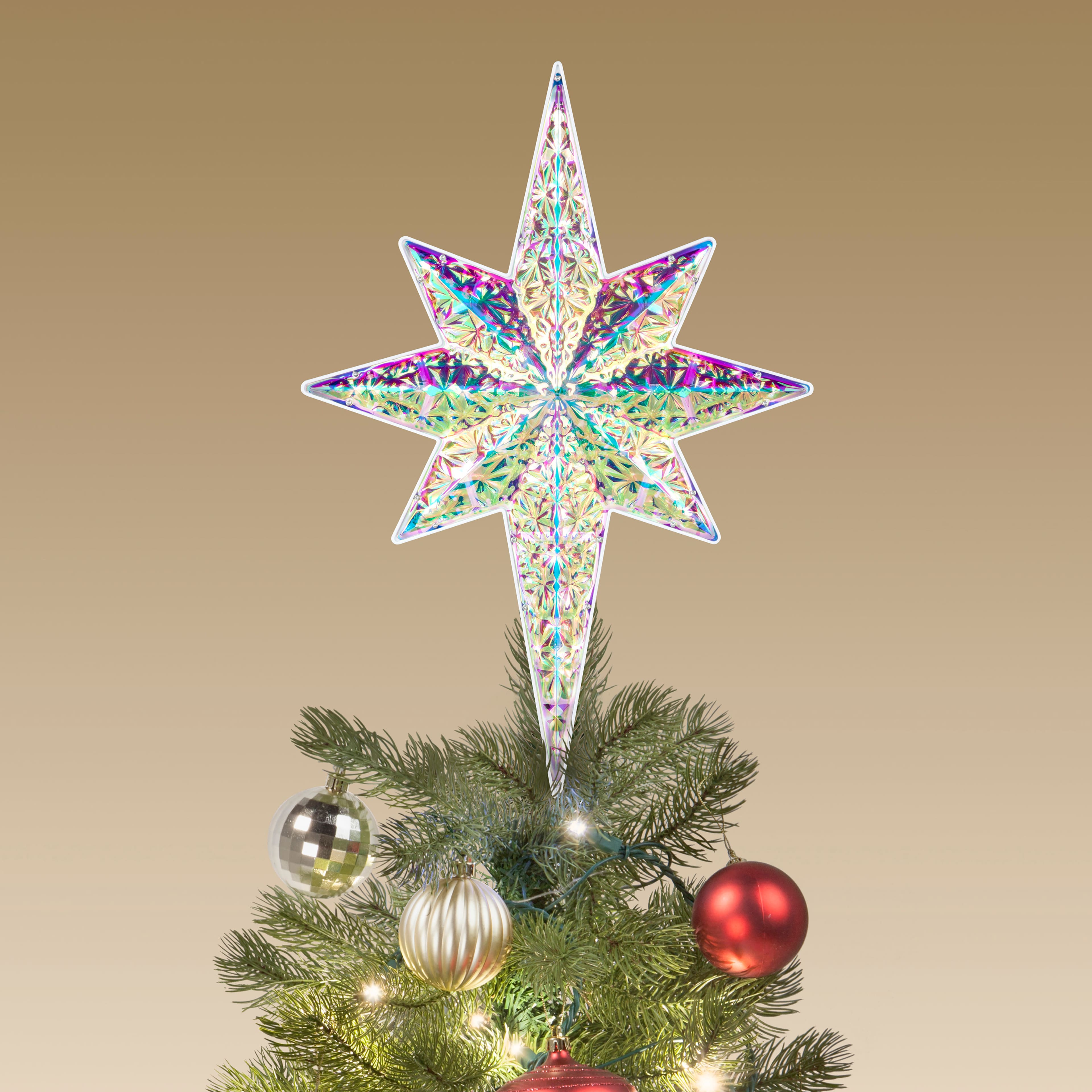 22.5&#x22; LED Lighted Iridescent Tree Topper by Ashland&#xAE;