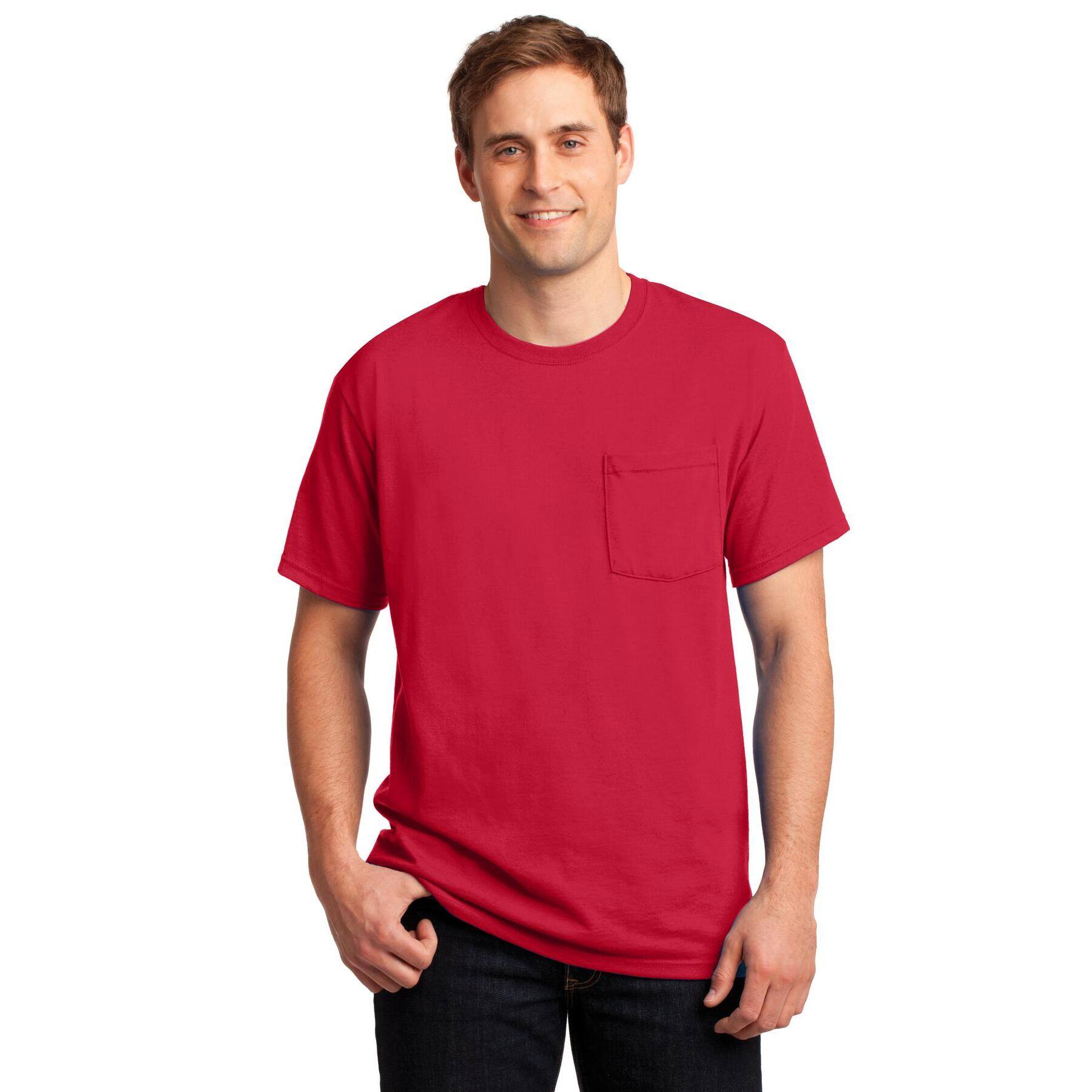 JERZEES® DRI-POWER® 50/50 Cotton/Poly Pocket T-Shirt