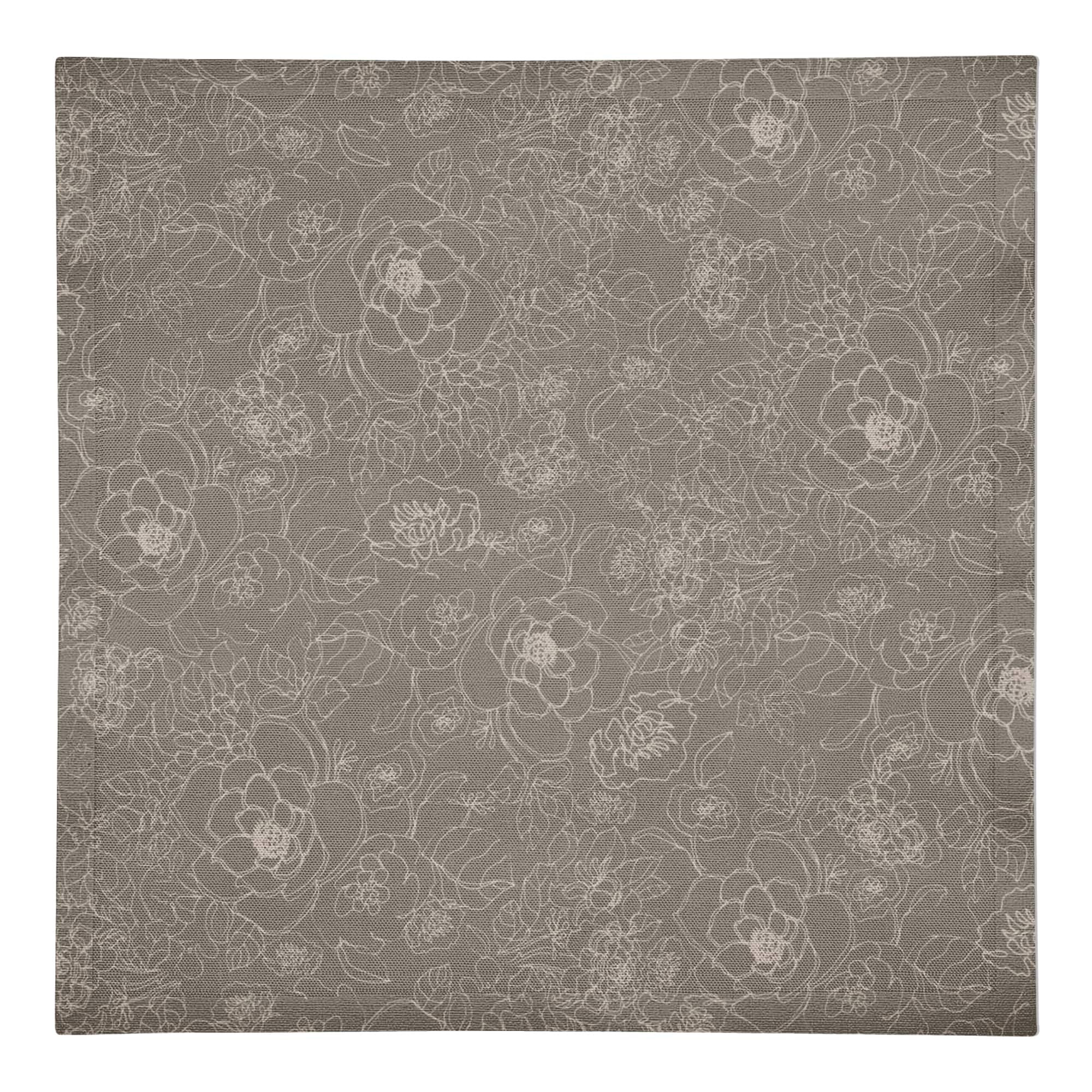 Line Floral Cotton Twill Napkin