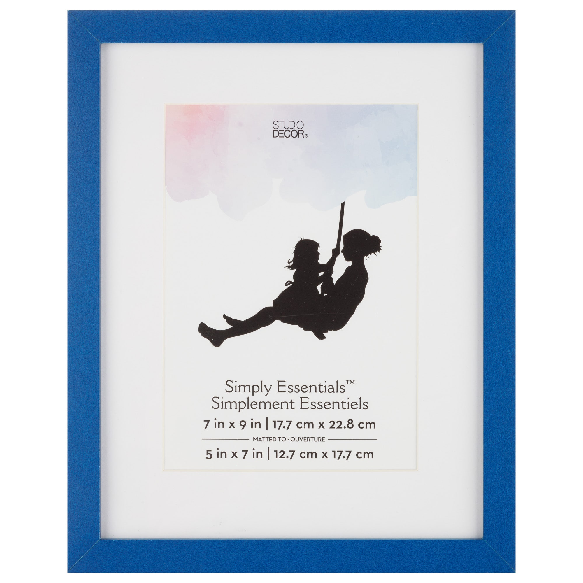 Blue Linear 5&#x22; x 7&#x22; Frame with Mat, Simply Essentials&#x2122; by Studio D&#xE9;cor&#xAE;