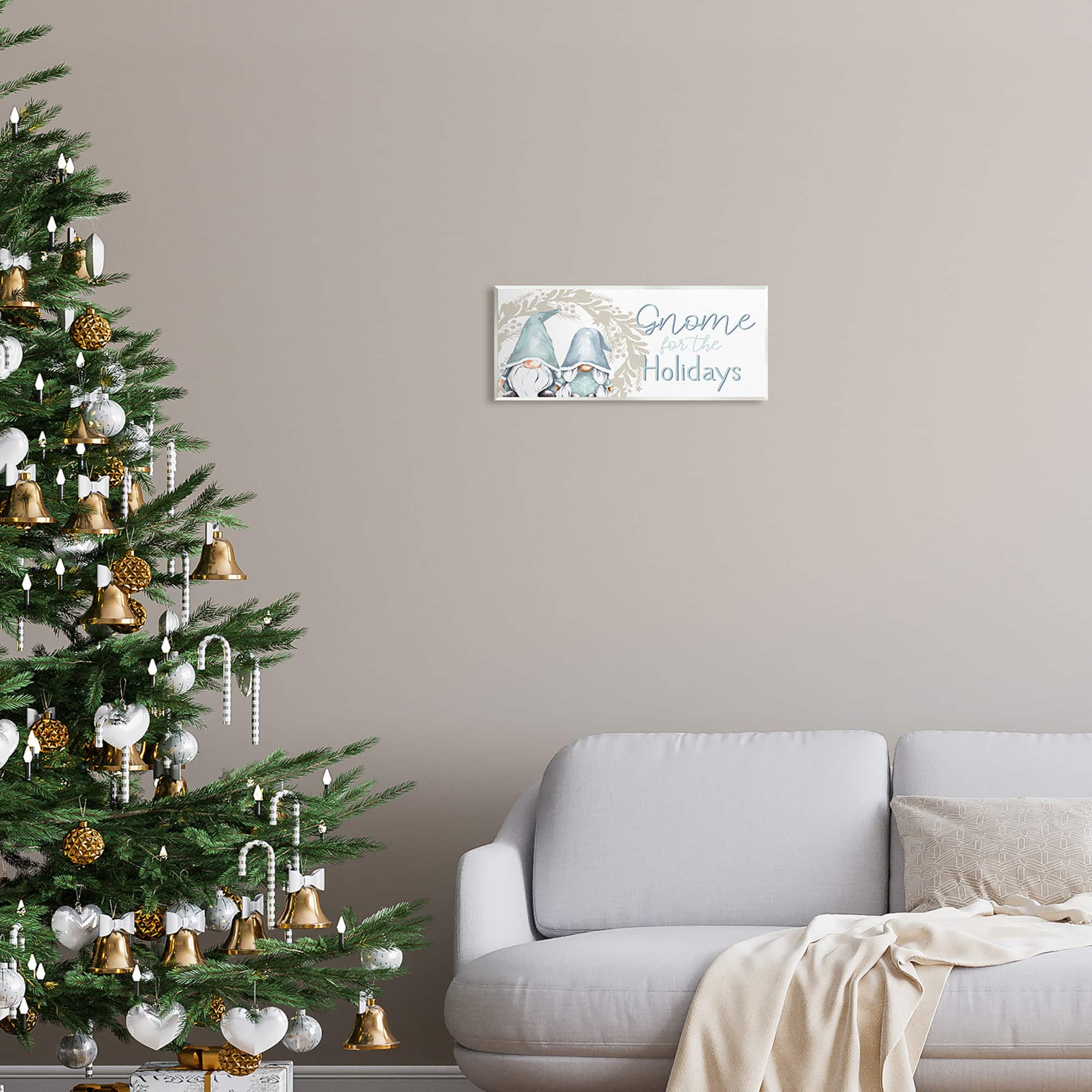 Stupell Industries Gnome For The Holidays Phrase Wall Plaque Art