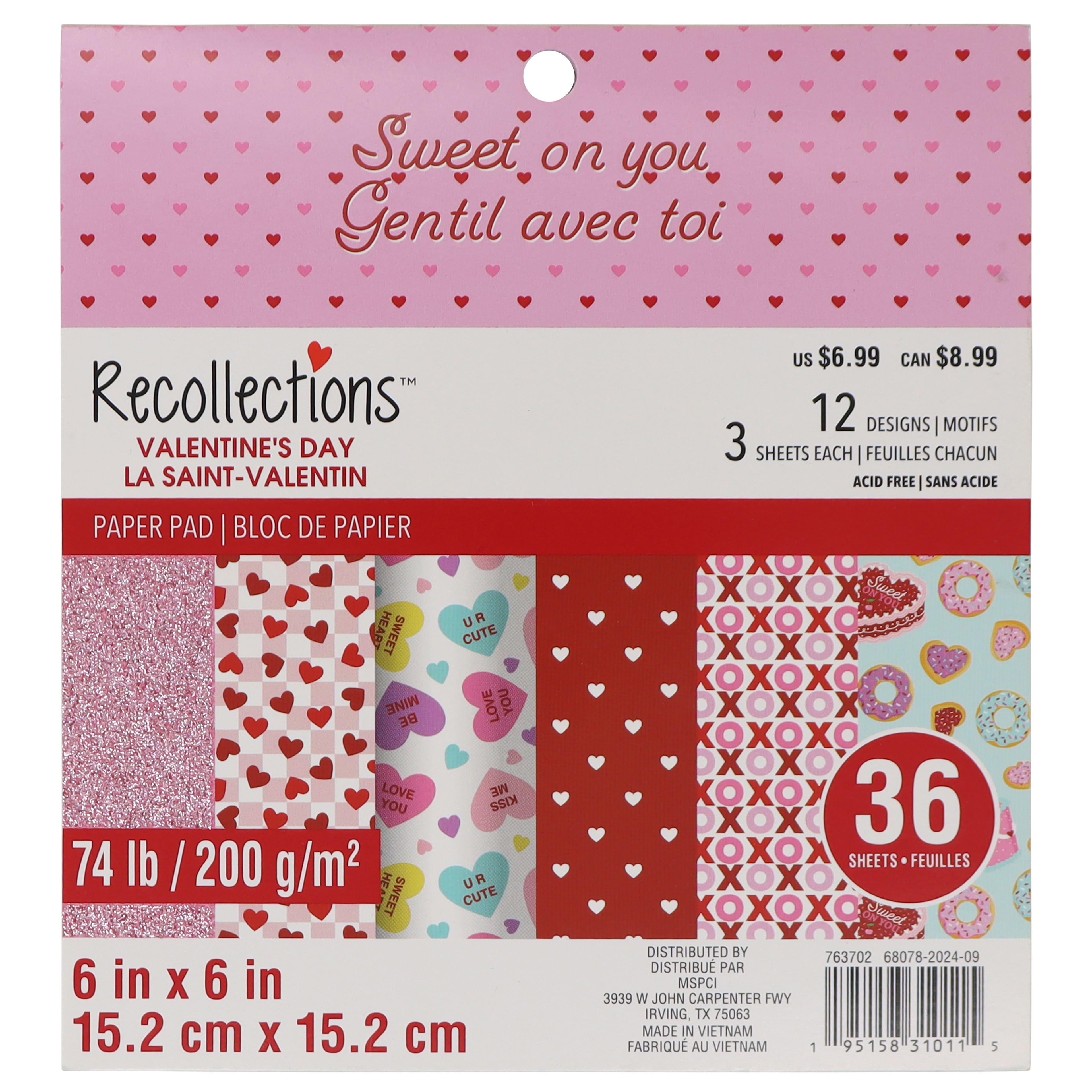 6&#x22; x 6&#x22; Sweet on You Paper Pad by Recollections&#x2122;, 36 Sheets