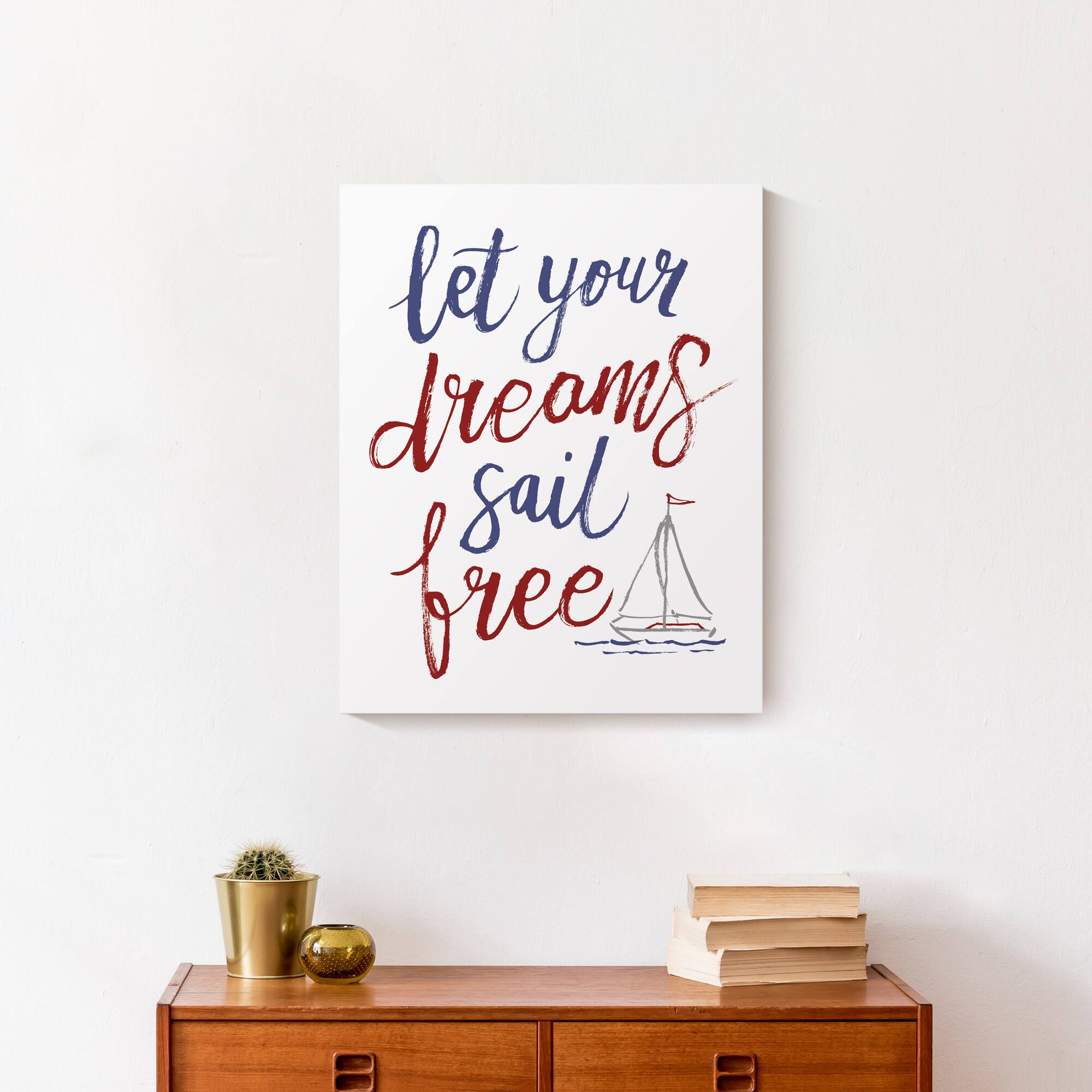 Let Your Dreams Sail Free Canvas Wall Art