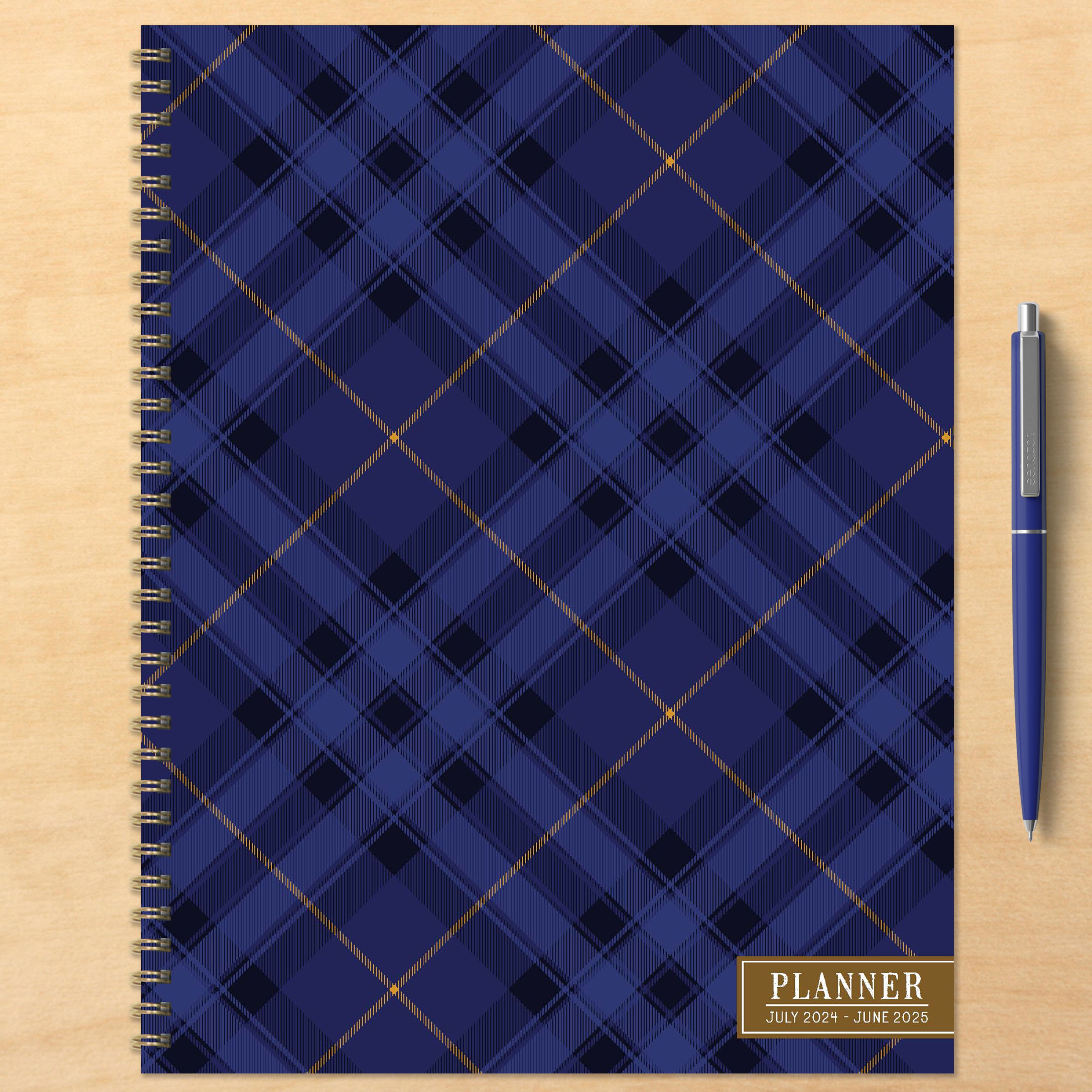 TF Publishing 2024 - 2025 Royal Tartan Large Spiral Planner