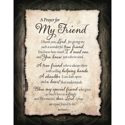 Prayer For My Friend Timberland Wall Plaque | Michaels