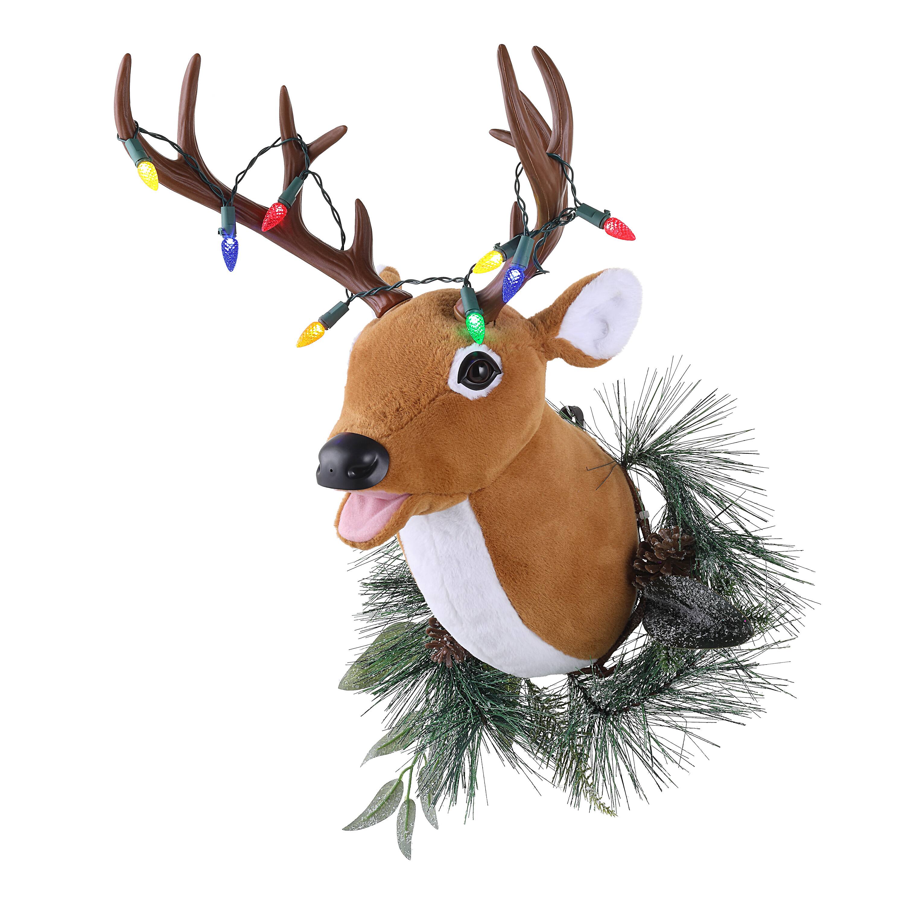 20" Motion Activated LED Singing Reindeer