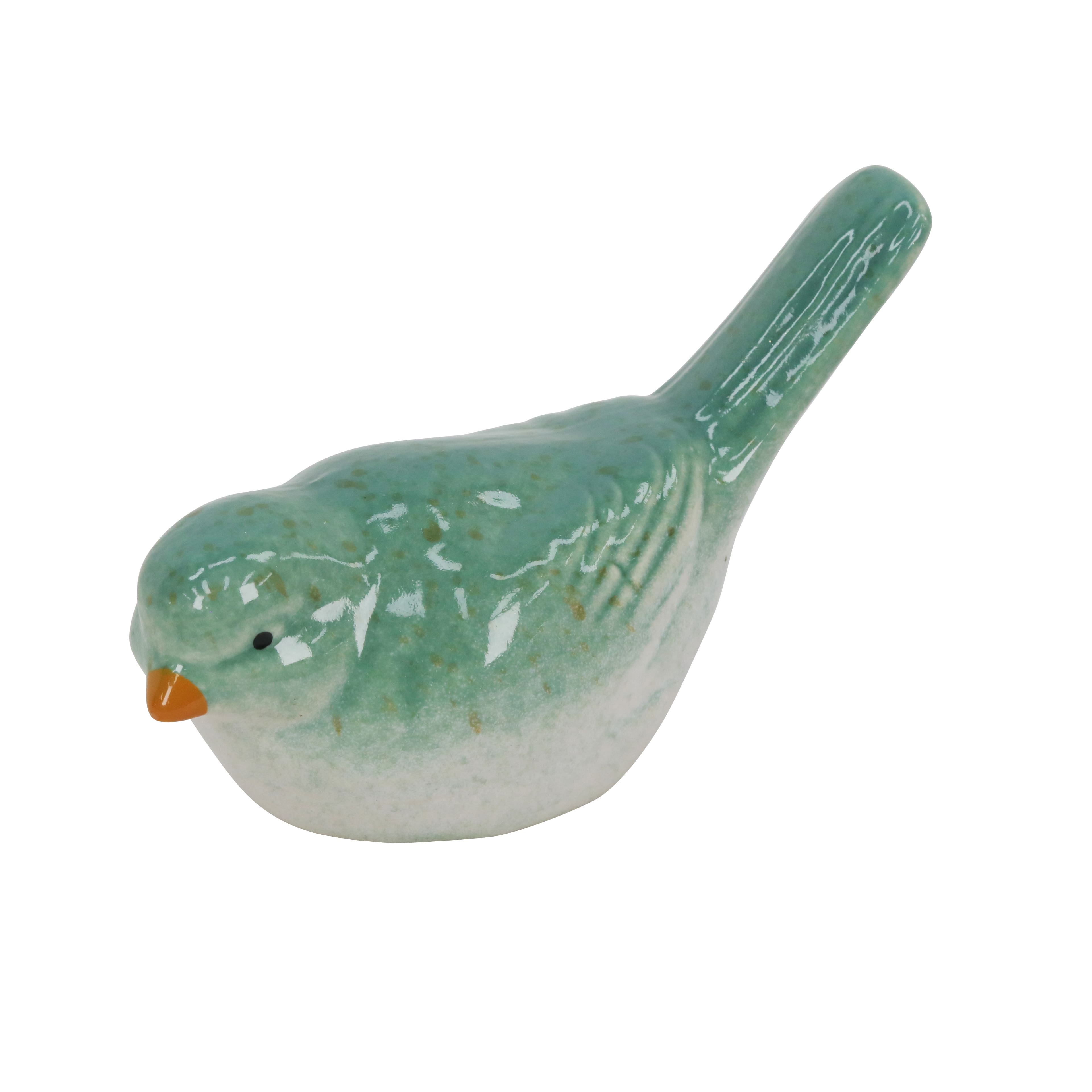 6&#x22; Blue Stoneware Bird Tabletop D&#xE9;cor by Ashland&#xAE;
