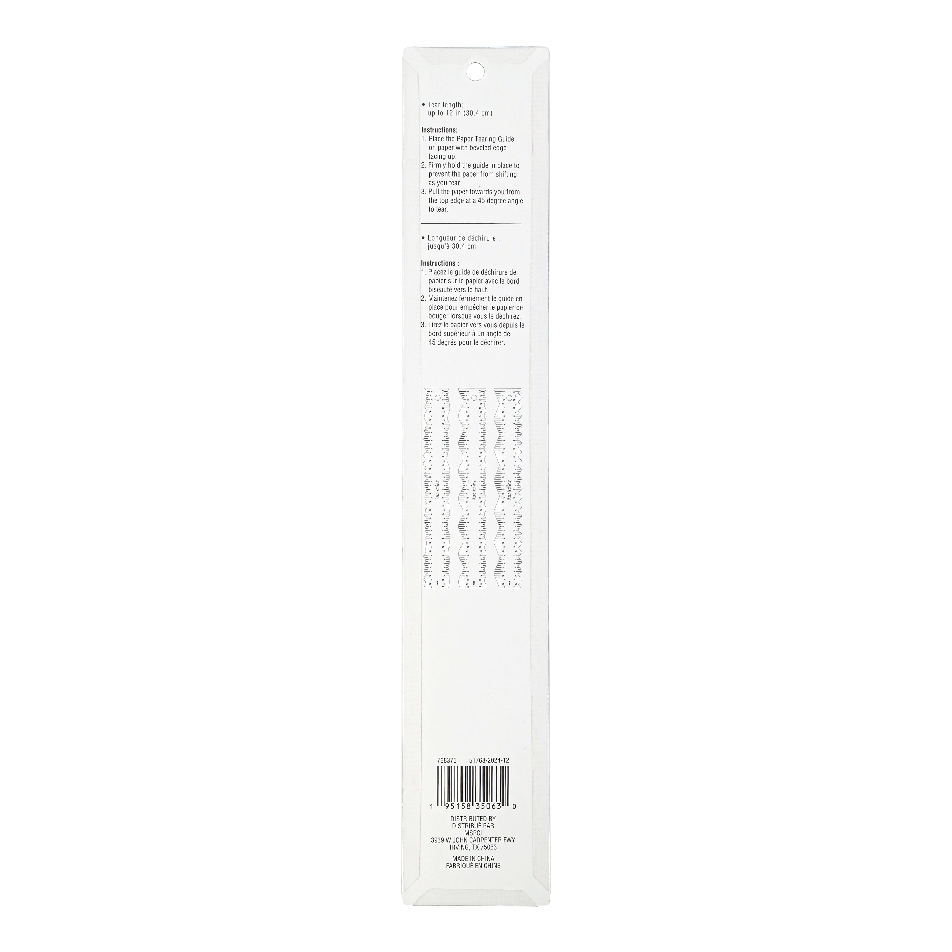 Paper Tearing Guide Ruler Set by Recollections&#x2122;