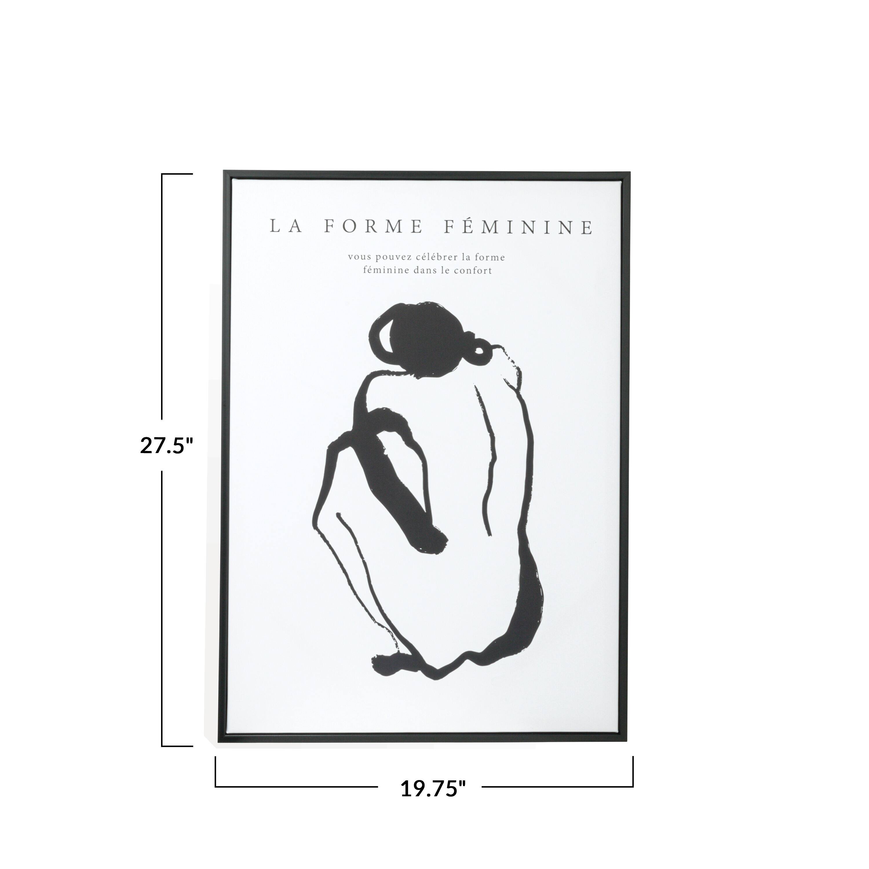 Hello Honey&#xAE; La Forme Feminine Canvas Framed Wall D&#xE9;cor