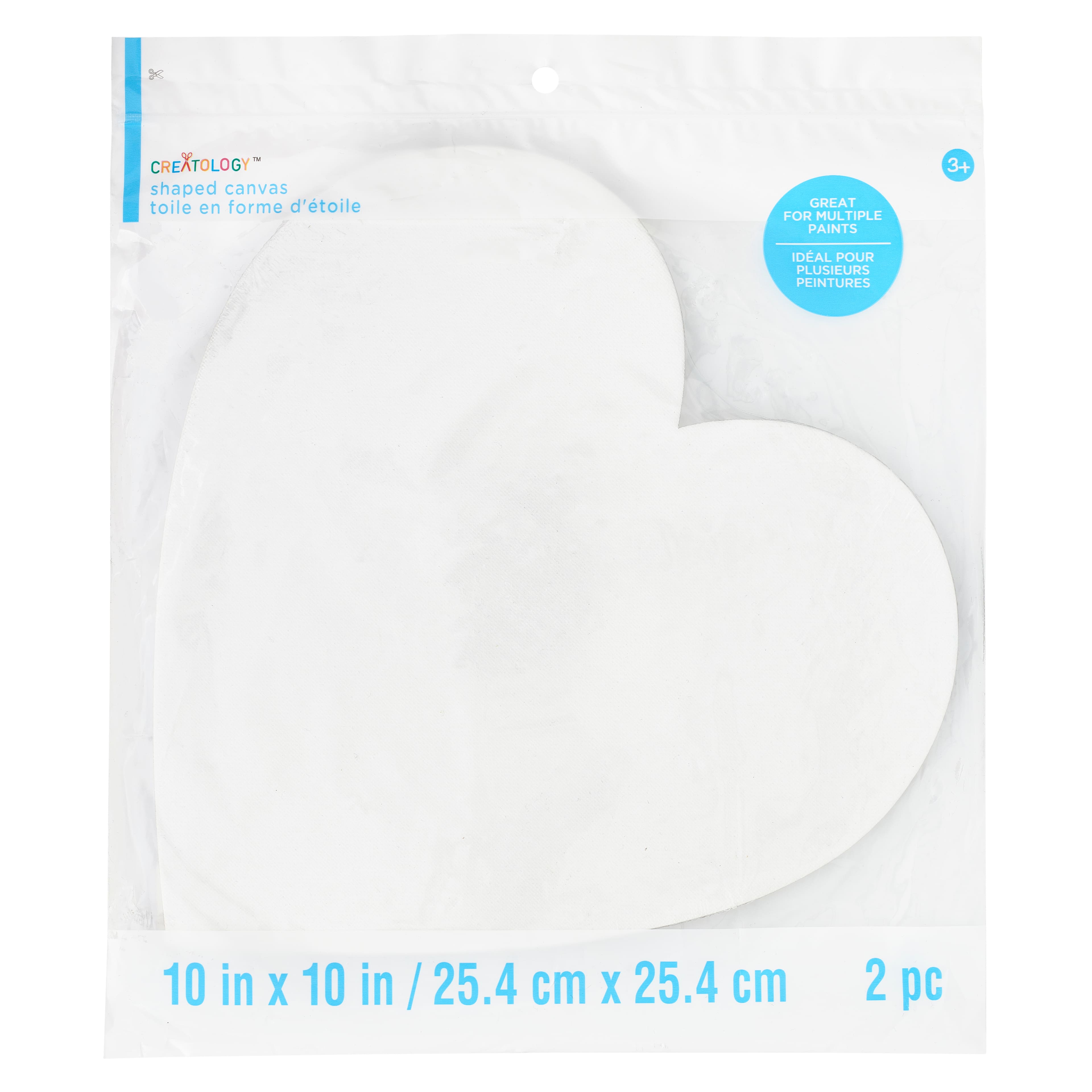 2 Pack 10 x 10 Heart Shape Canvas by Creatology™