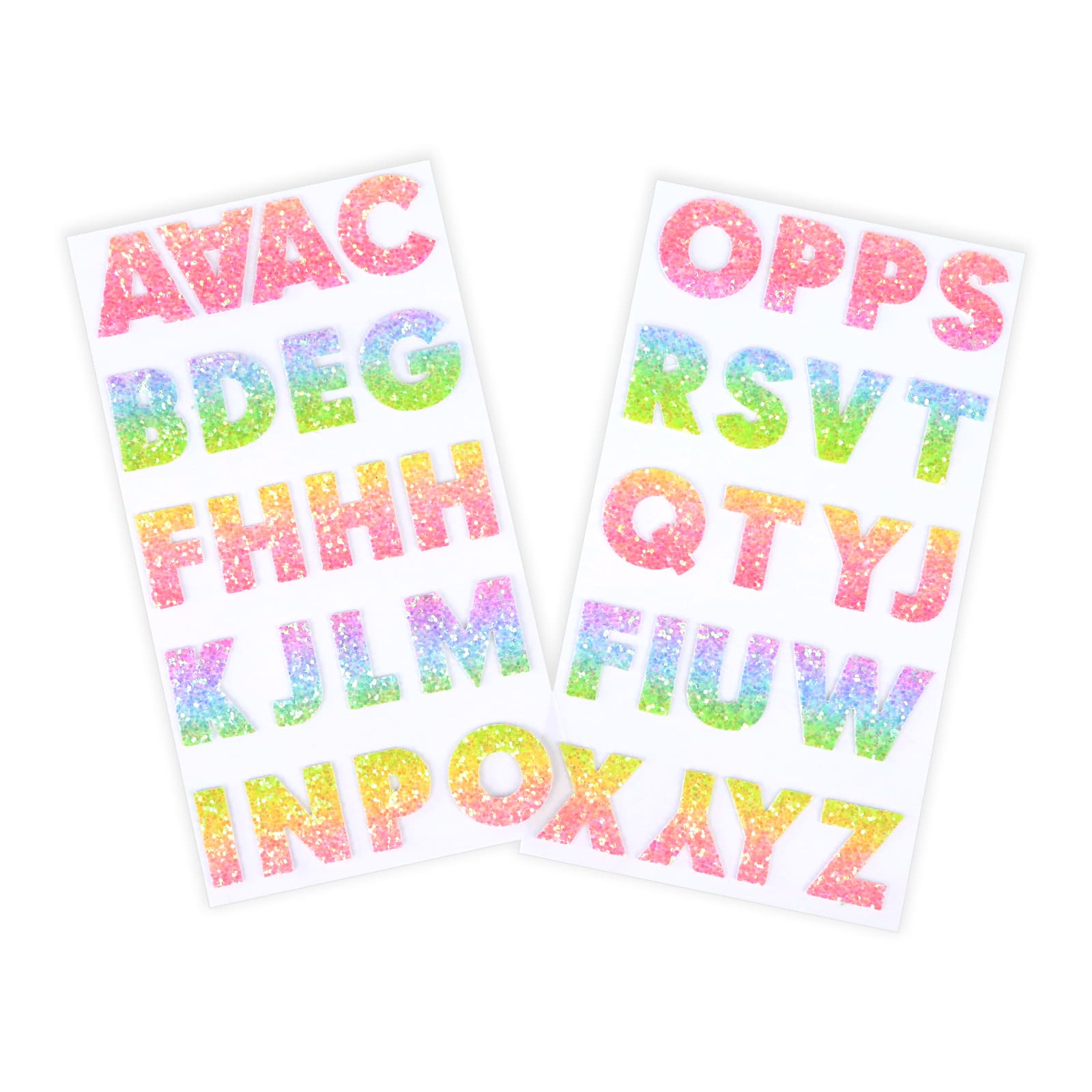 12 Pack: Rainbow Glitter Alphabet Stickers by Recollections™