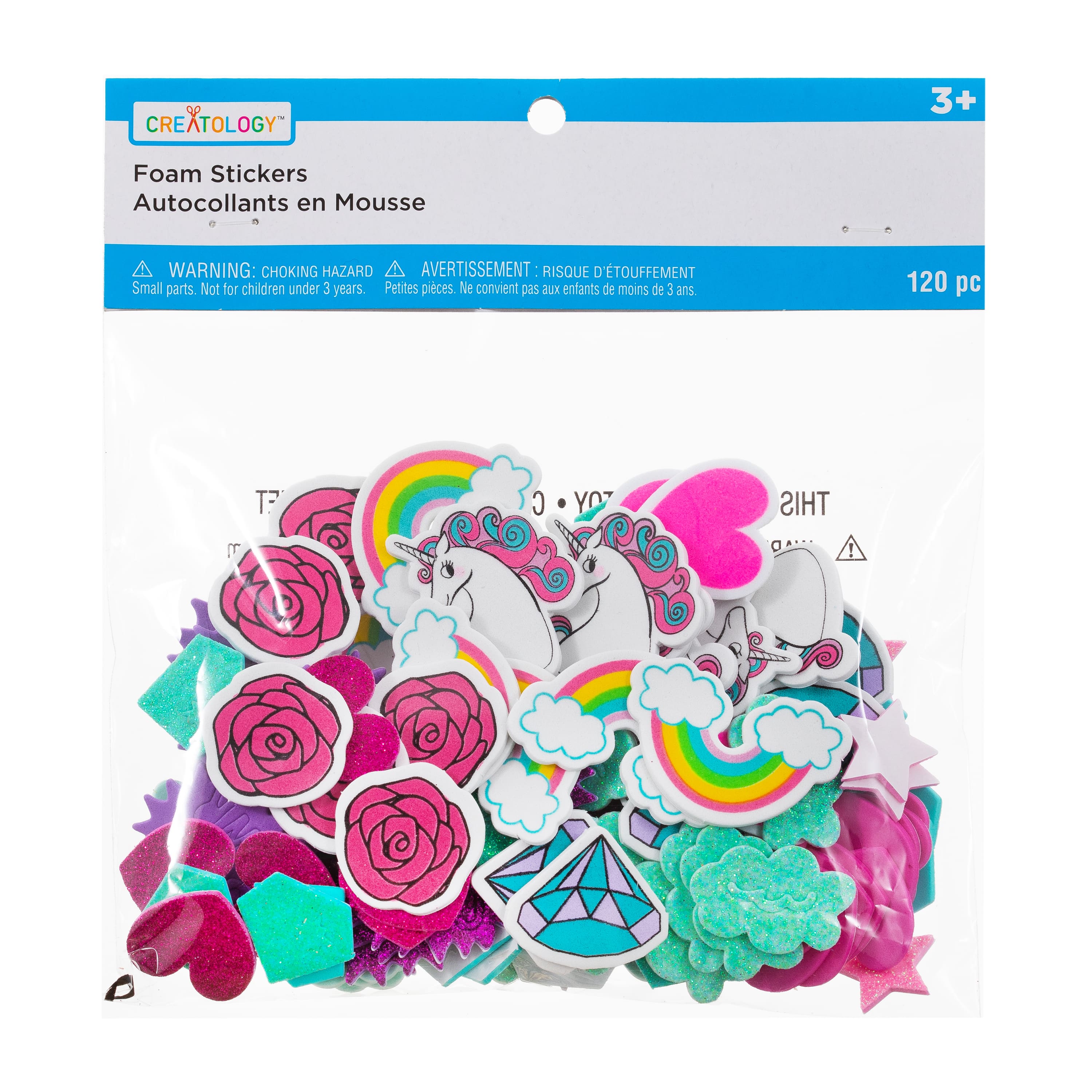 12 Packs: 120 ct. (1,440 total) Girl Power Foam Sticker Bag by Creatology®