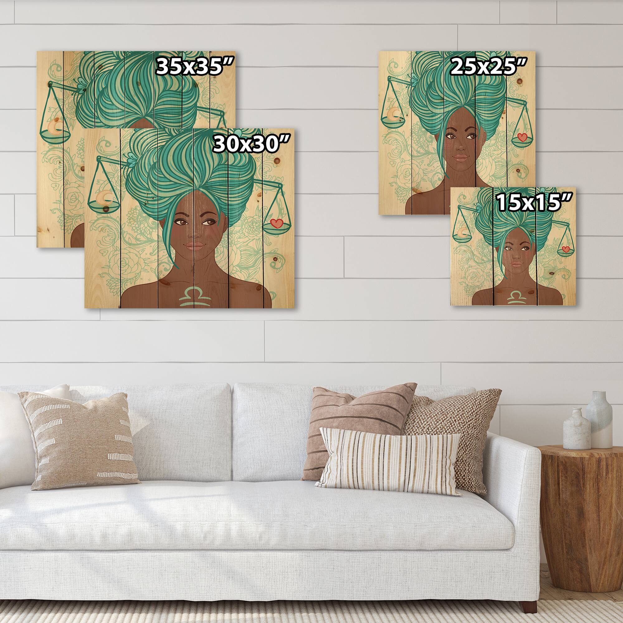 Designart - Portrait of Afro American Woman With Blue Hair I