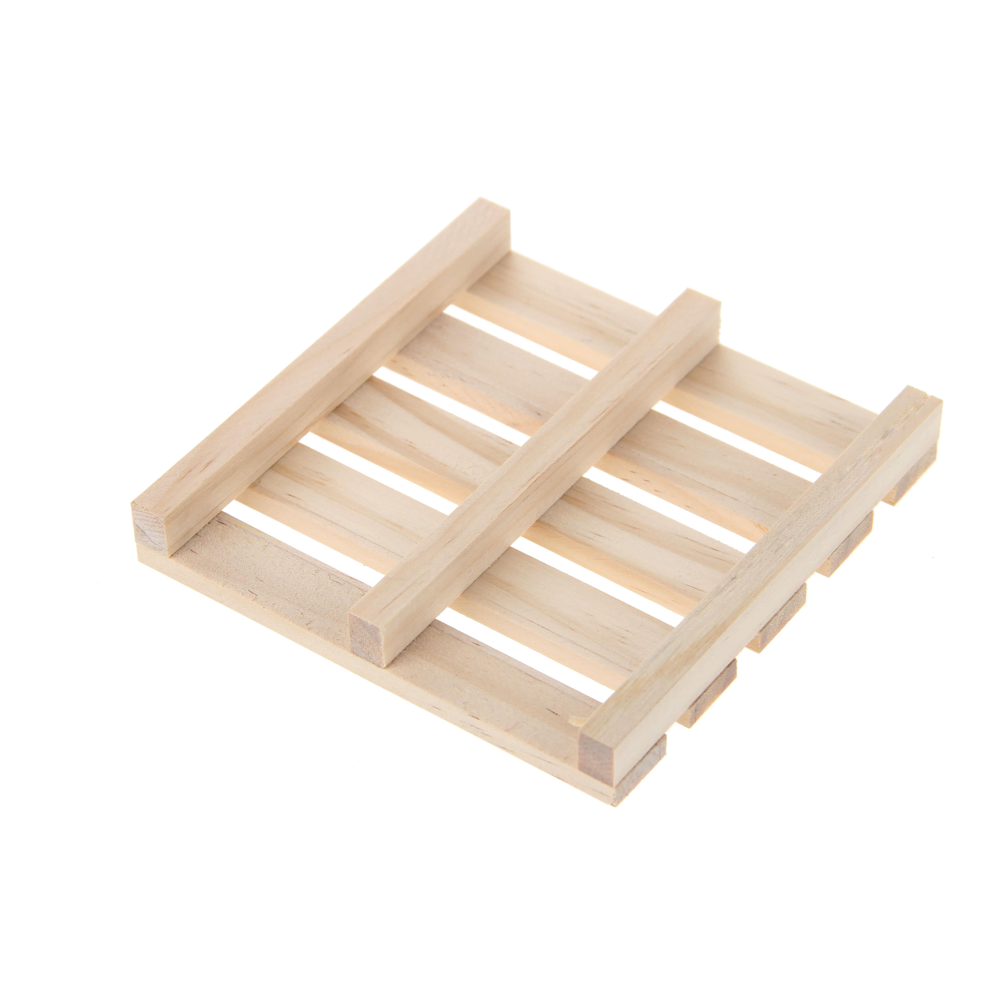 4&#x22; Unfinished Wood Pallet Coaster by Make Market&#xAE;