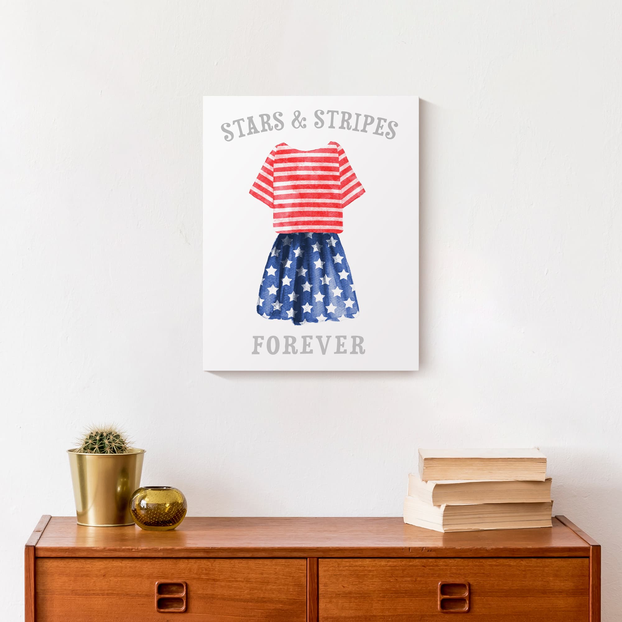 Stars & Stripes Outfit Canvas Wall Art