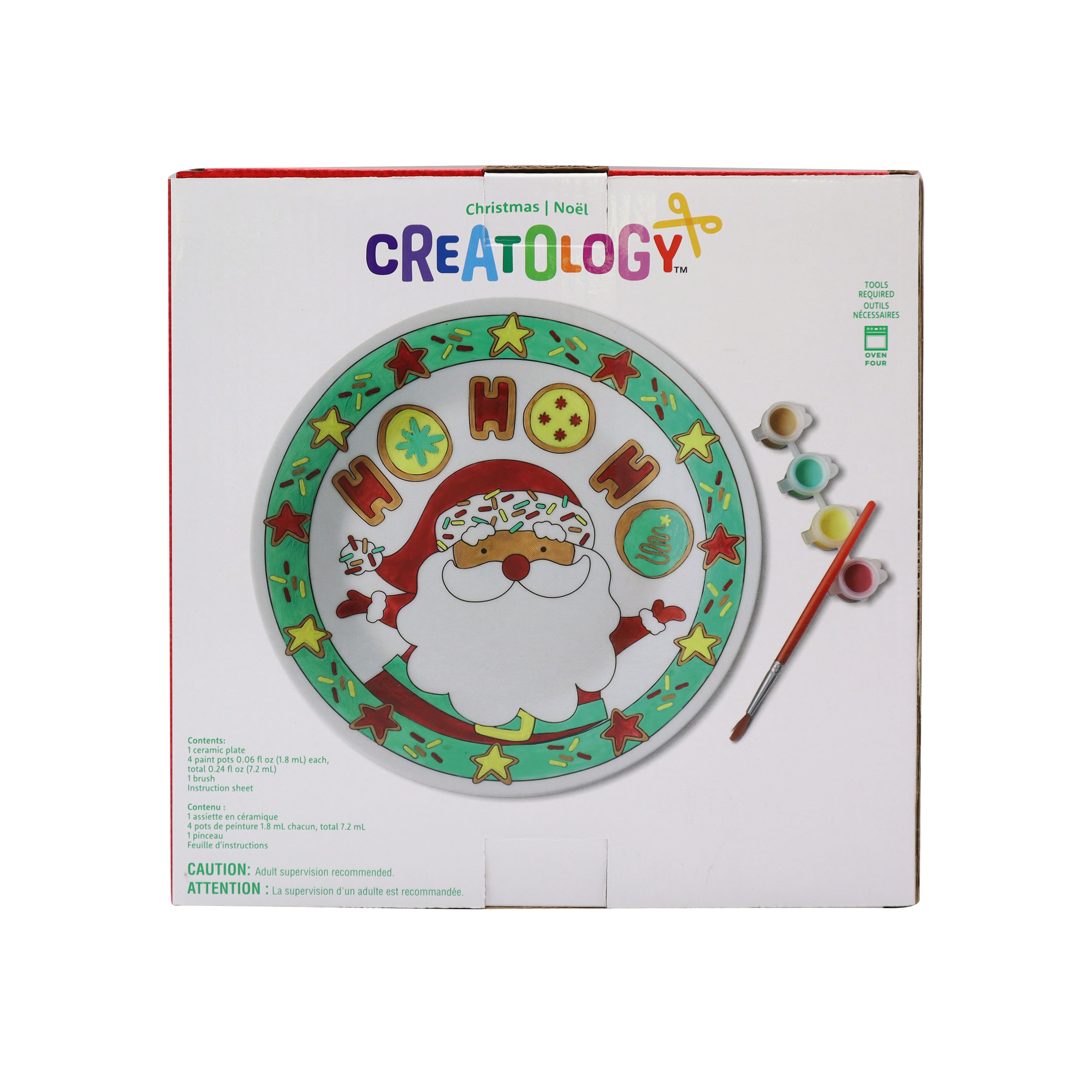 Christmas Santa Color-In Ceramic Plate Kit by Creatology&#x2122;