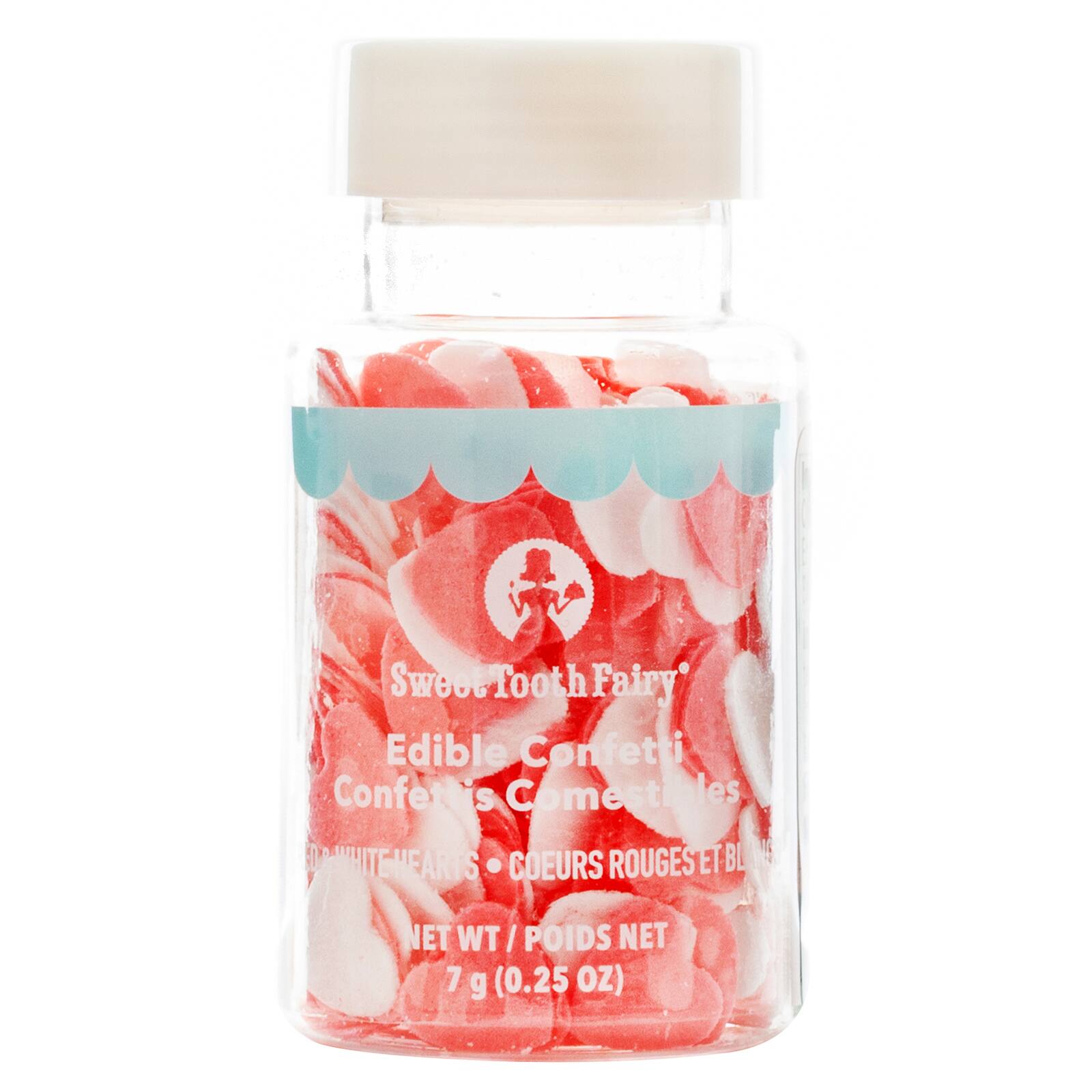 Sweet Tooth Fairy&#xAE; Red &#x26; White Heart Wafer Edible Confetti