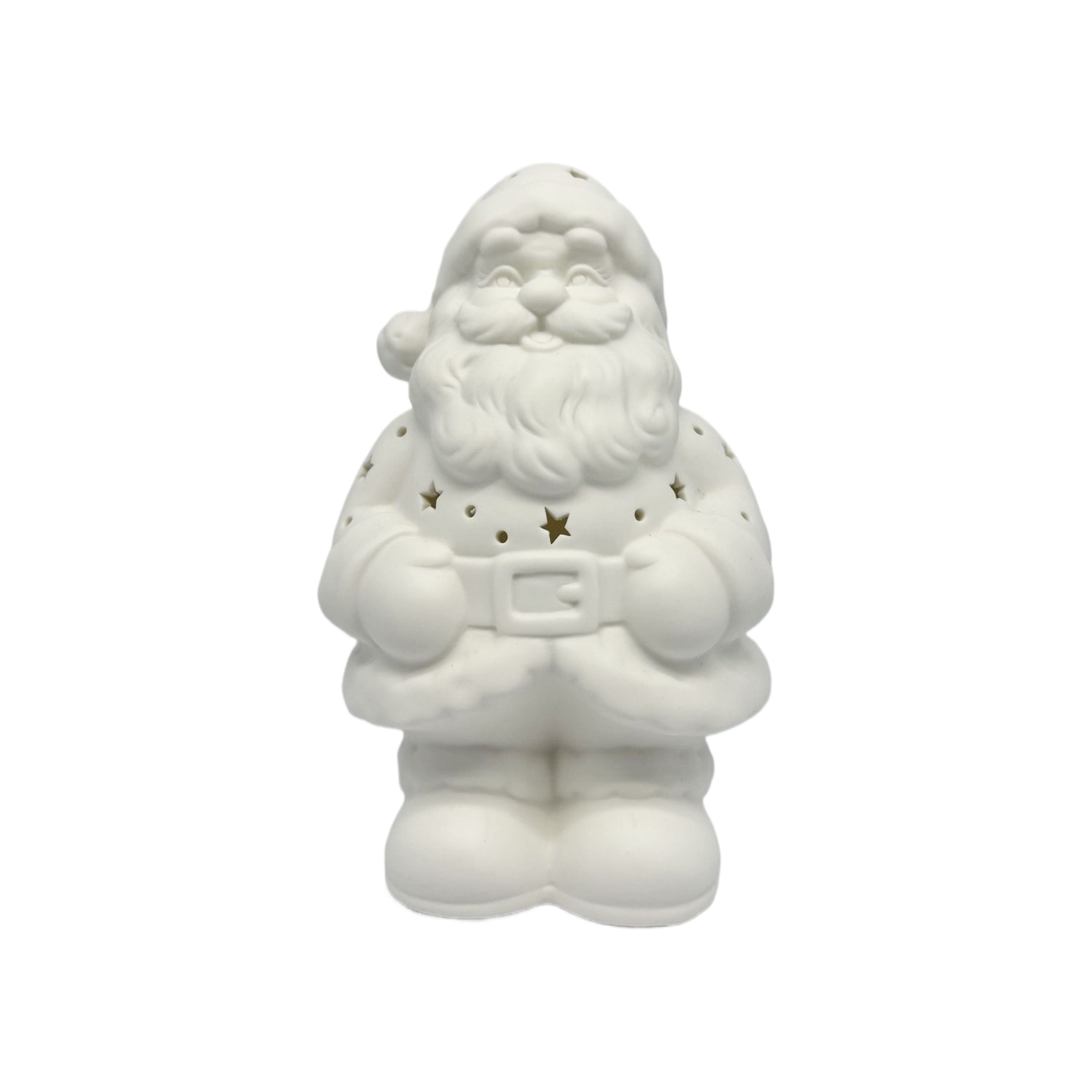 7.75&#x22; Santa DIY LED Ceramic D&#xE9;cor by Make Market&#xAE;