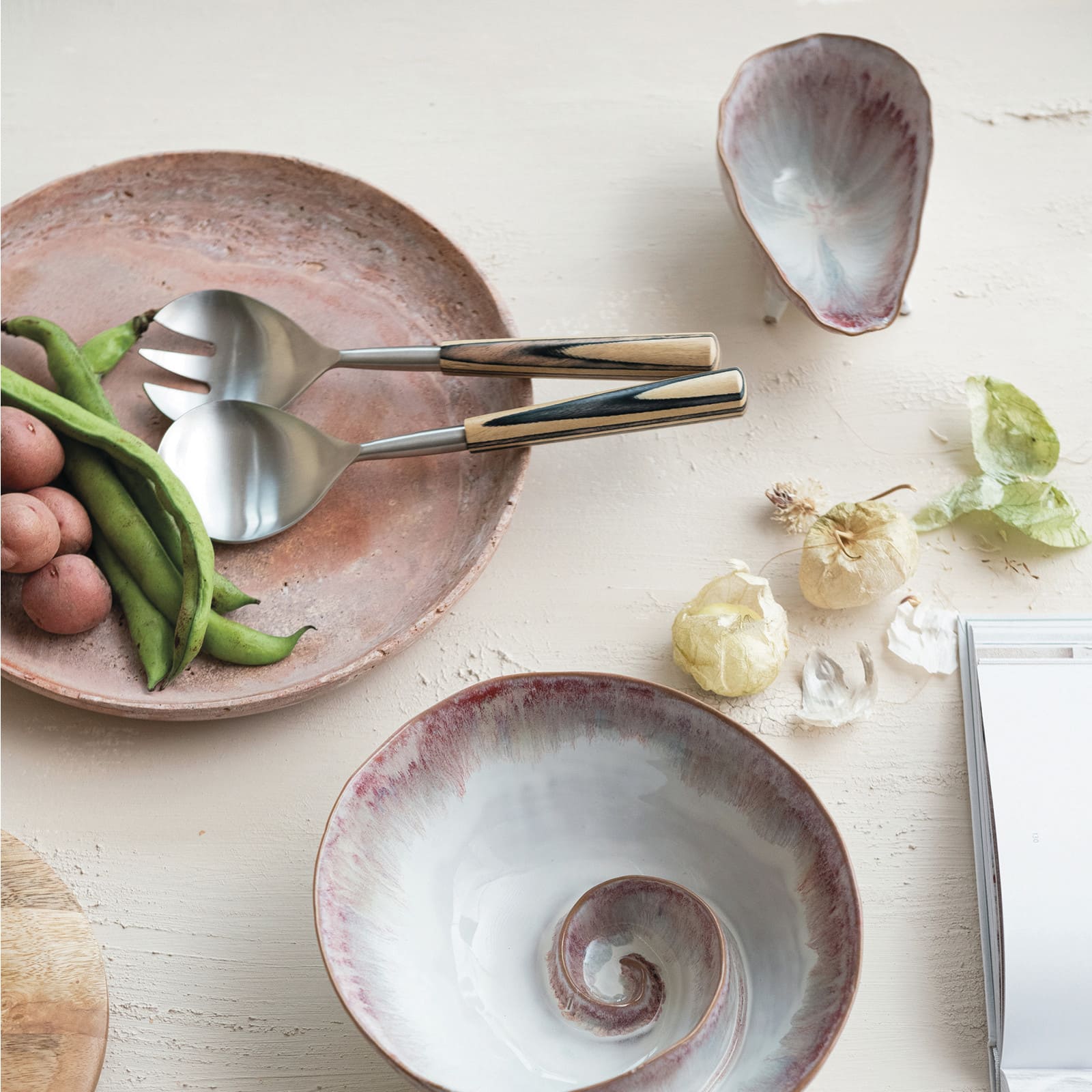 Hello Honey® 6.5" Berry Stoneware Footed Bowl