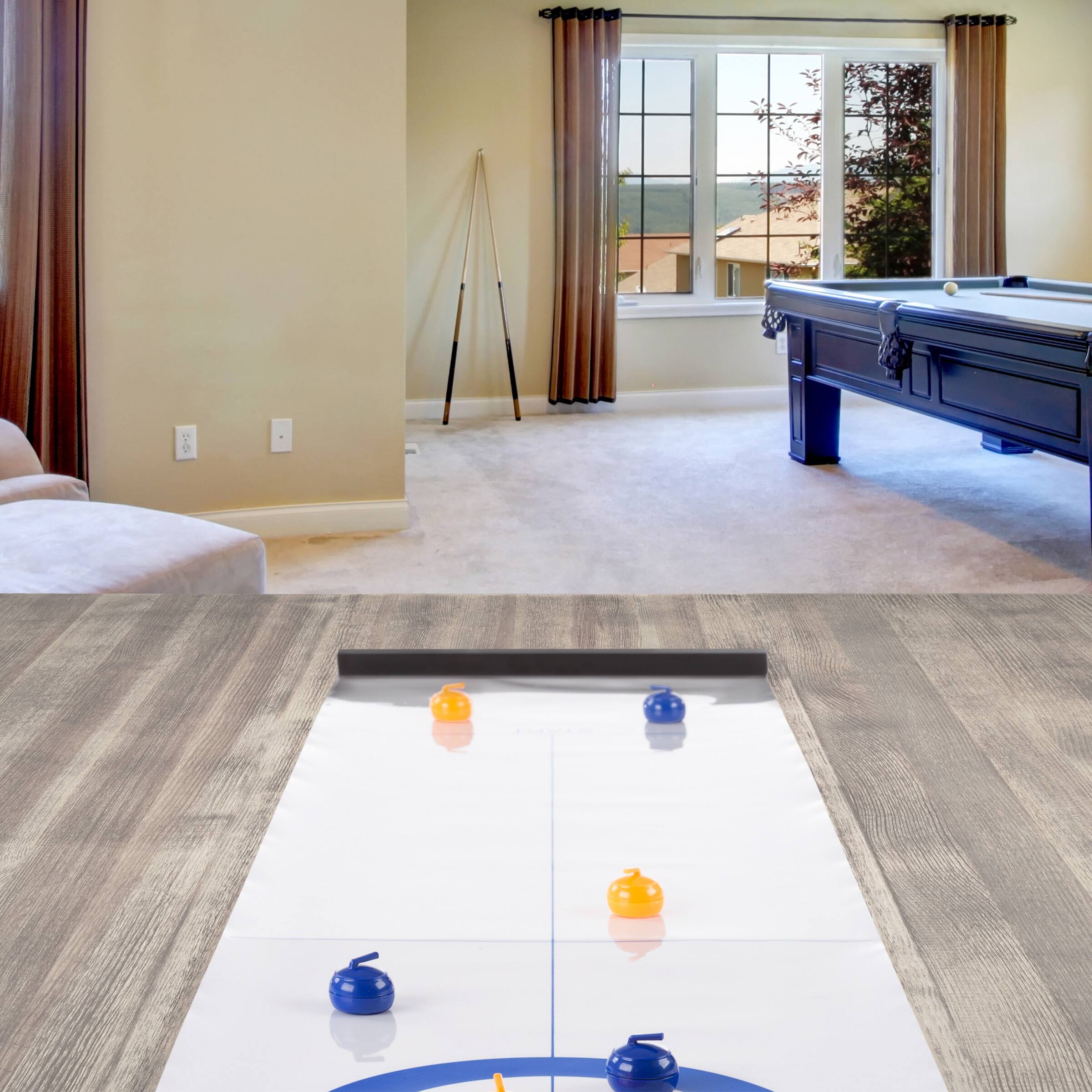 Toy Time Indoor Magnetic Roll Up Tabletop Curling Game