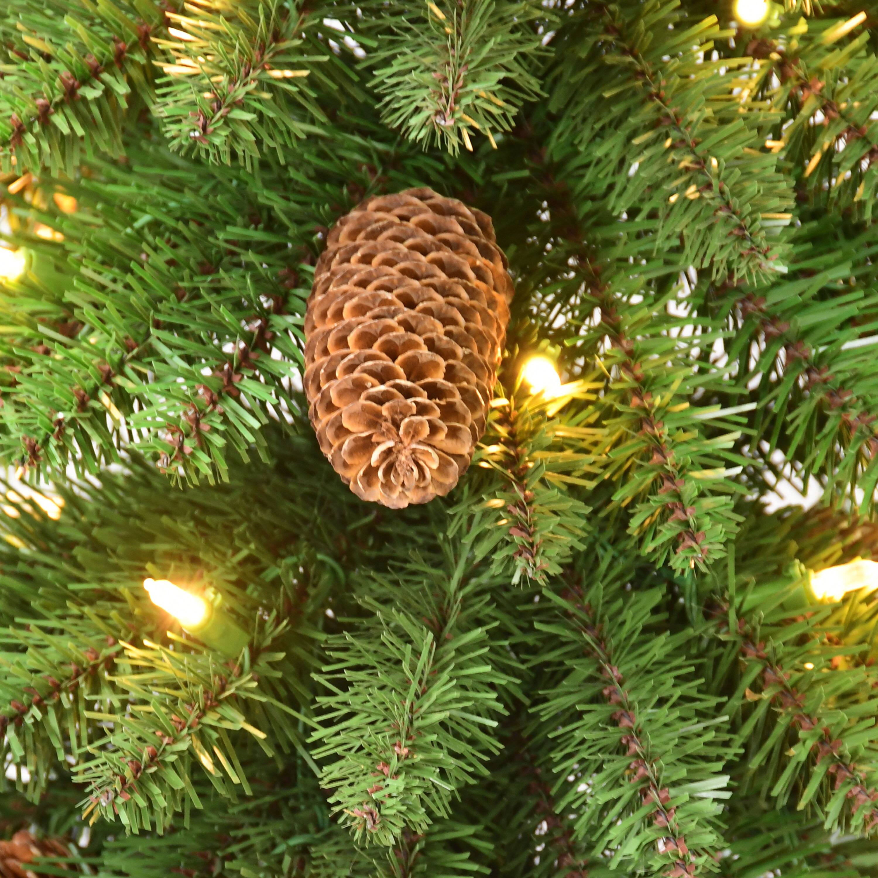 3ft. 4ft. and 5ft. Pre-Lit Artificial Christmas Tree Set, Warm White LED Lights