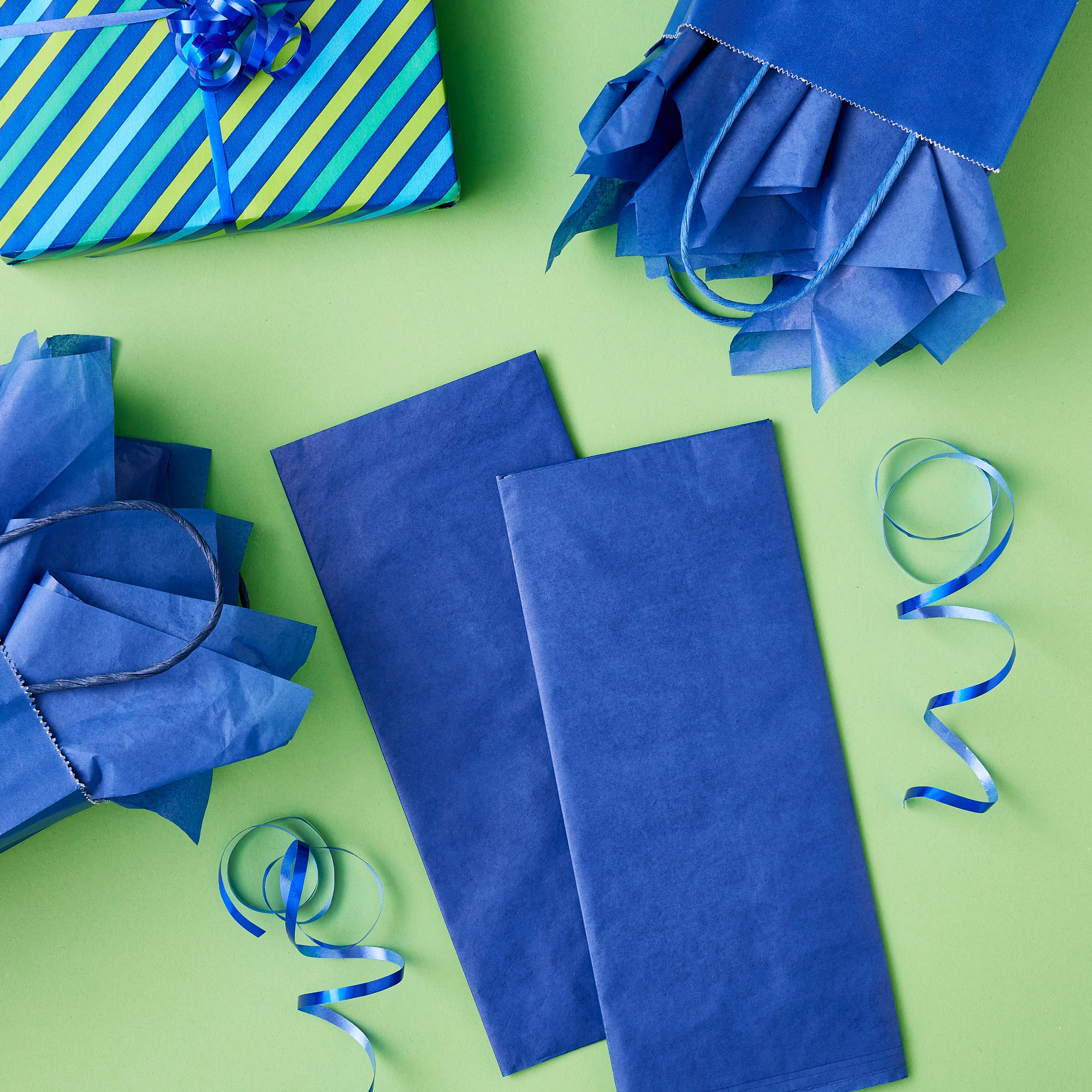 Navy And Silver Tissue Paper Set