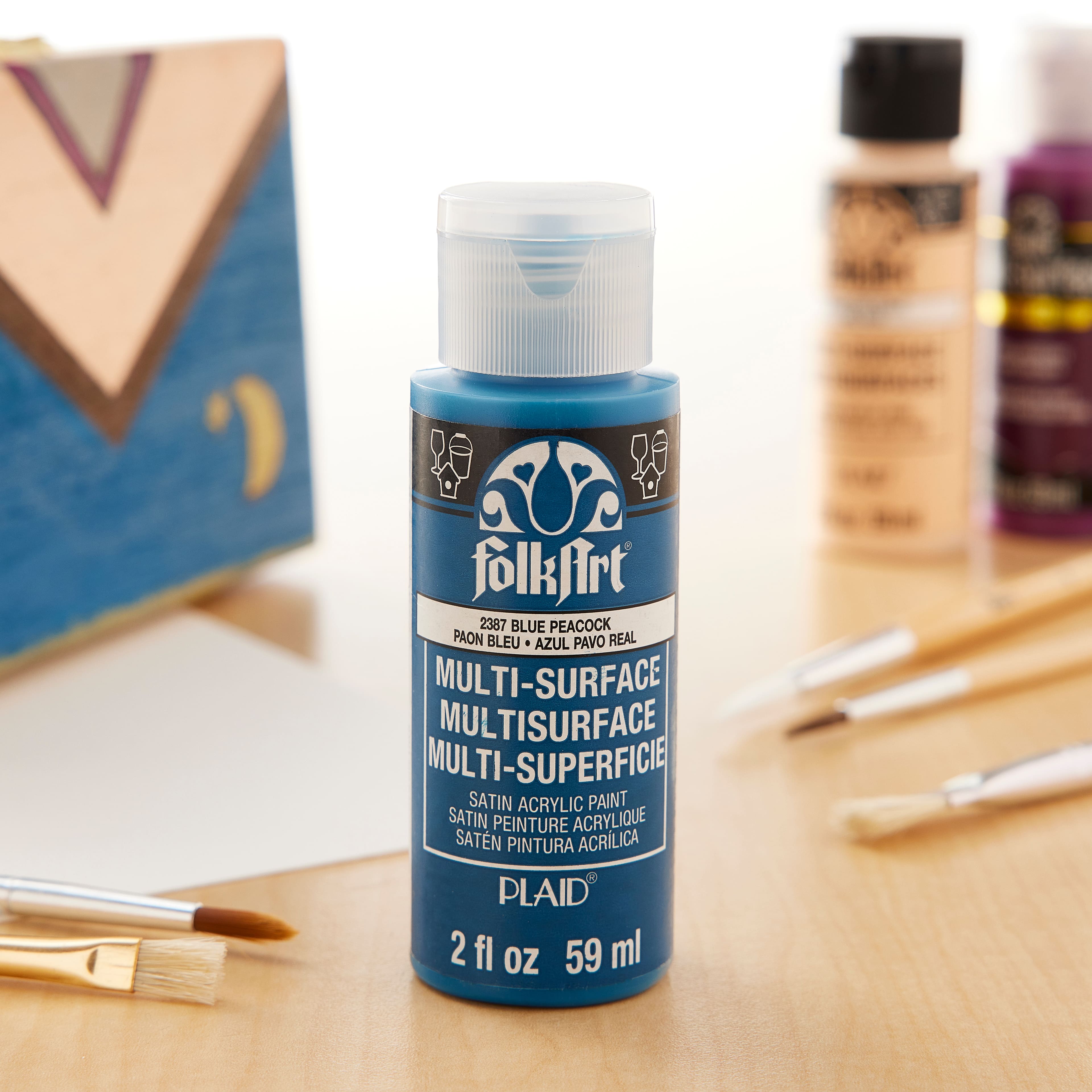 12 Pack: FolkArt® Multi-Surface Satin Acrylic Paint, 2oz.