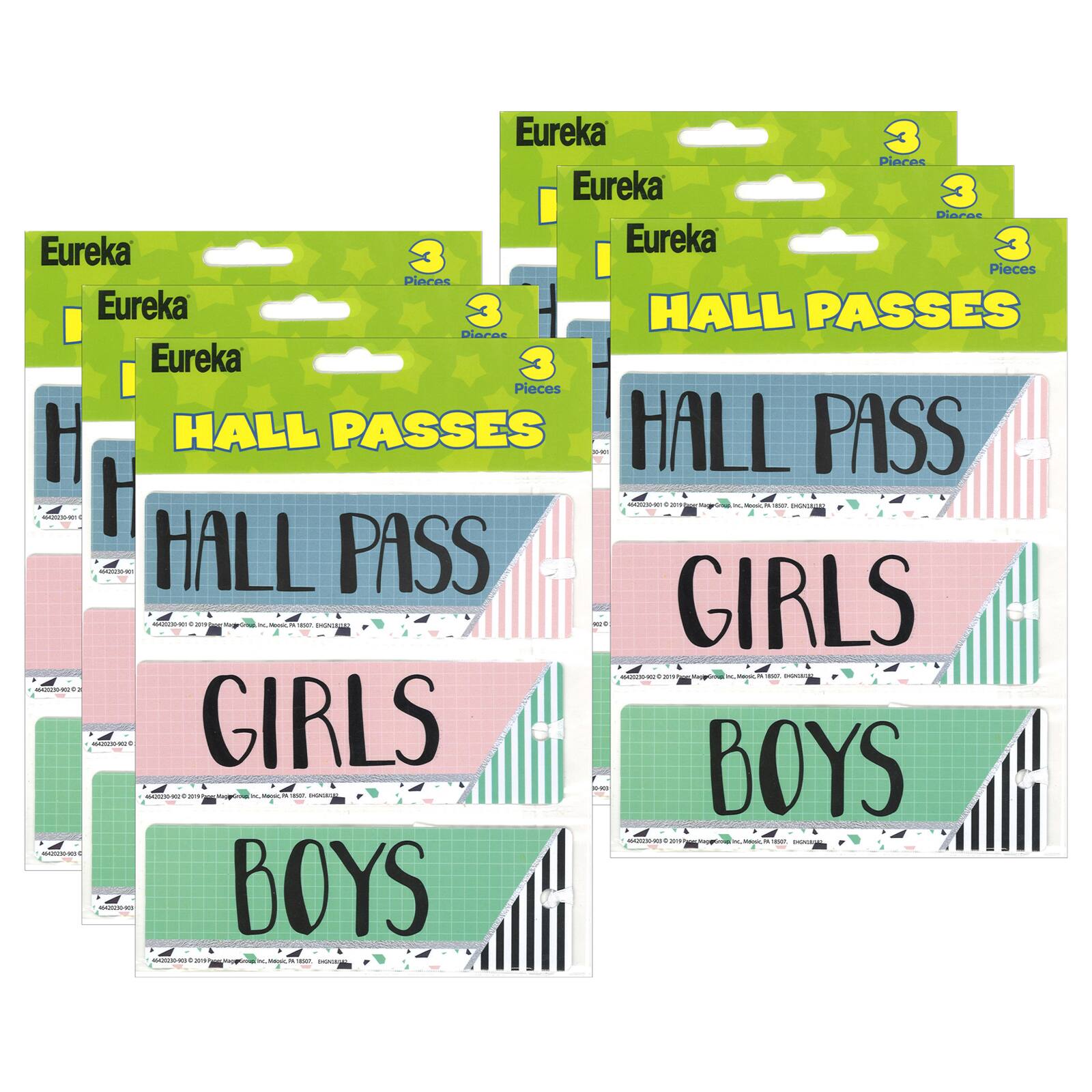 Simply Sassy Hall Passes, 6 Sets of 3 By Ek | Michaels®