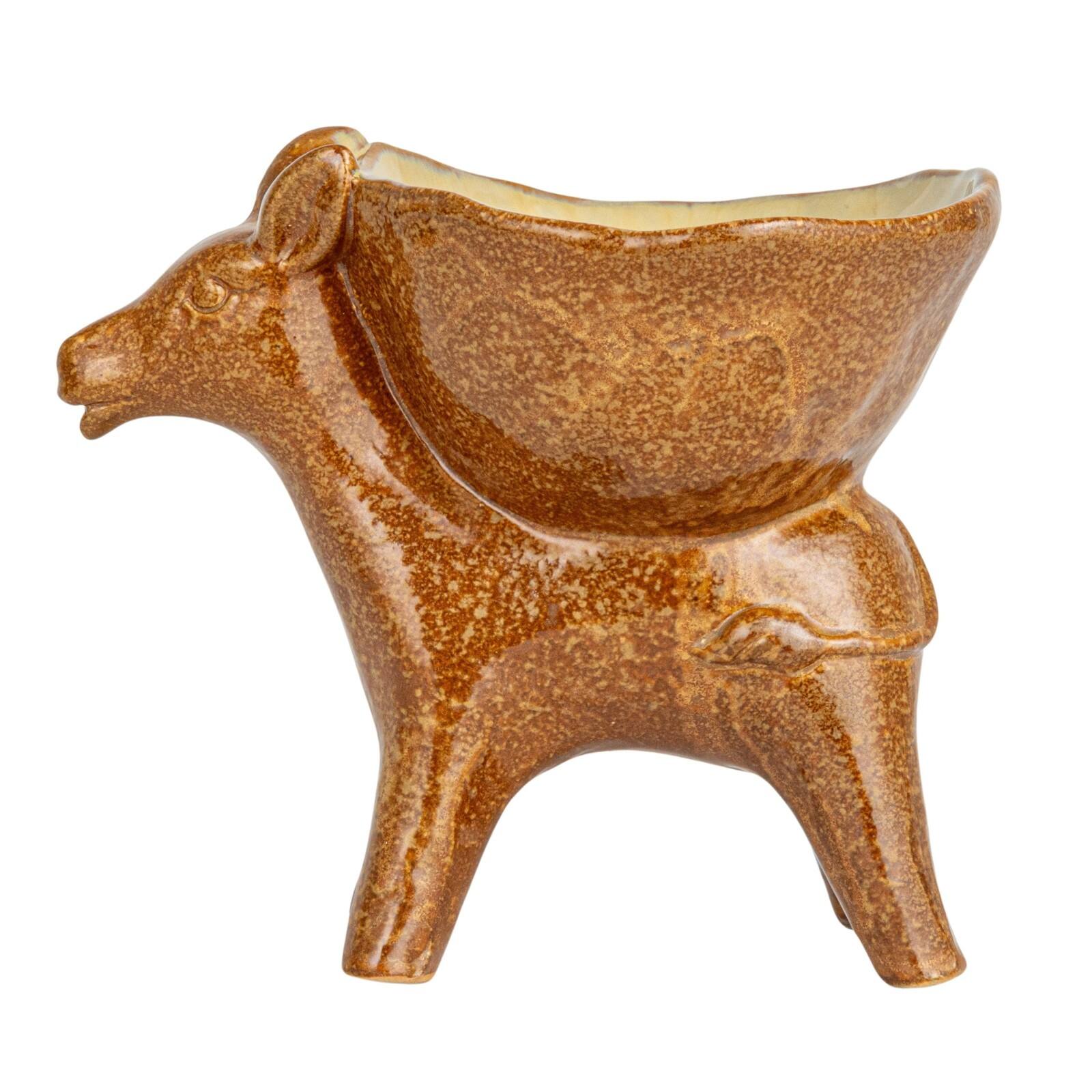 Hello Honey 6.5" Rustic Stoneware Donkey Bowl