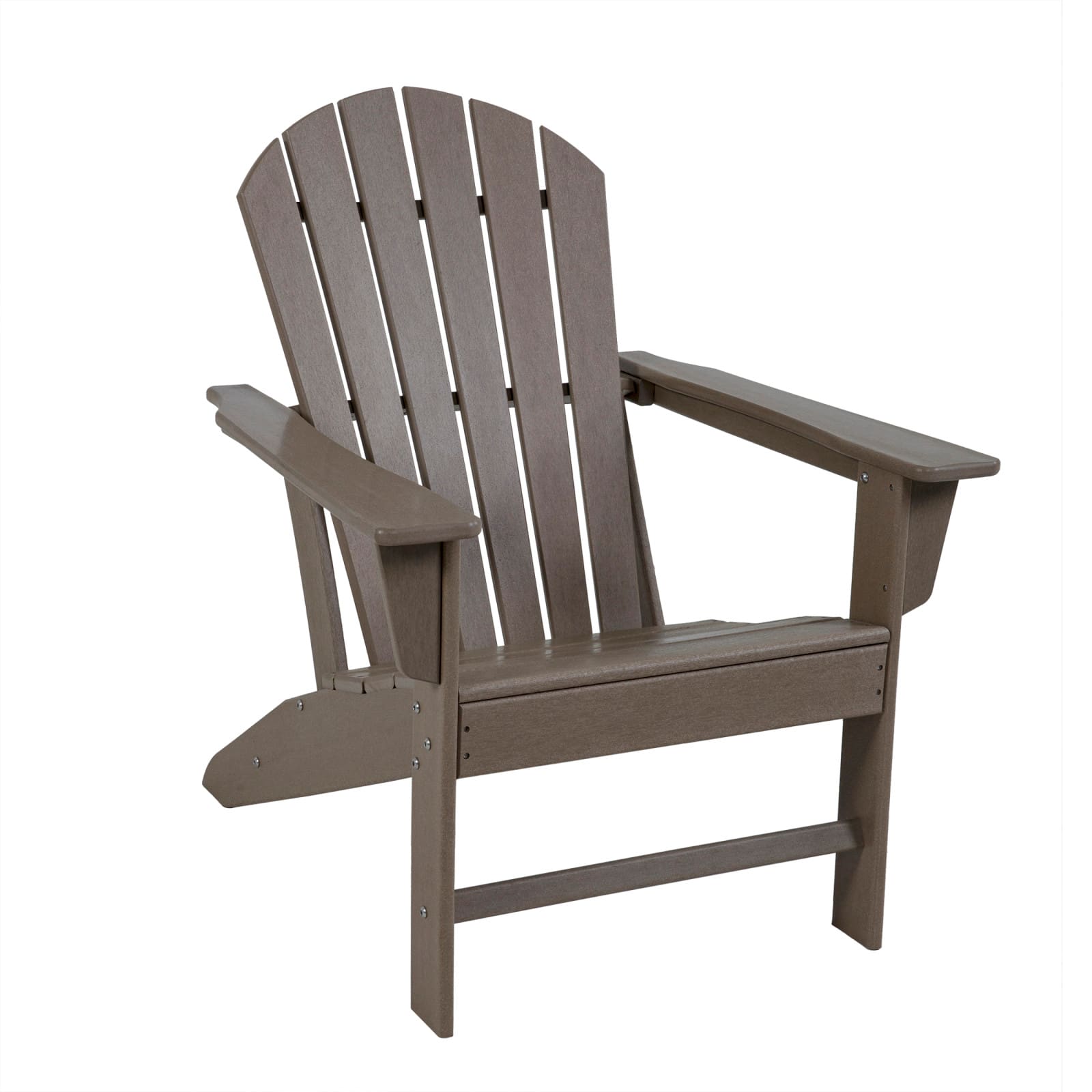 38&#x22; Brown Resin Indoor Outdoor Adirondack Chair