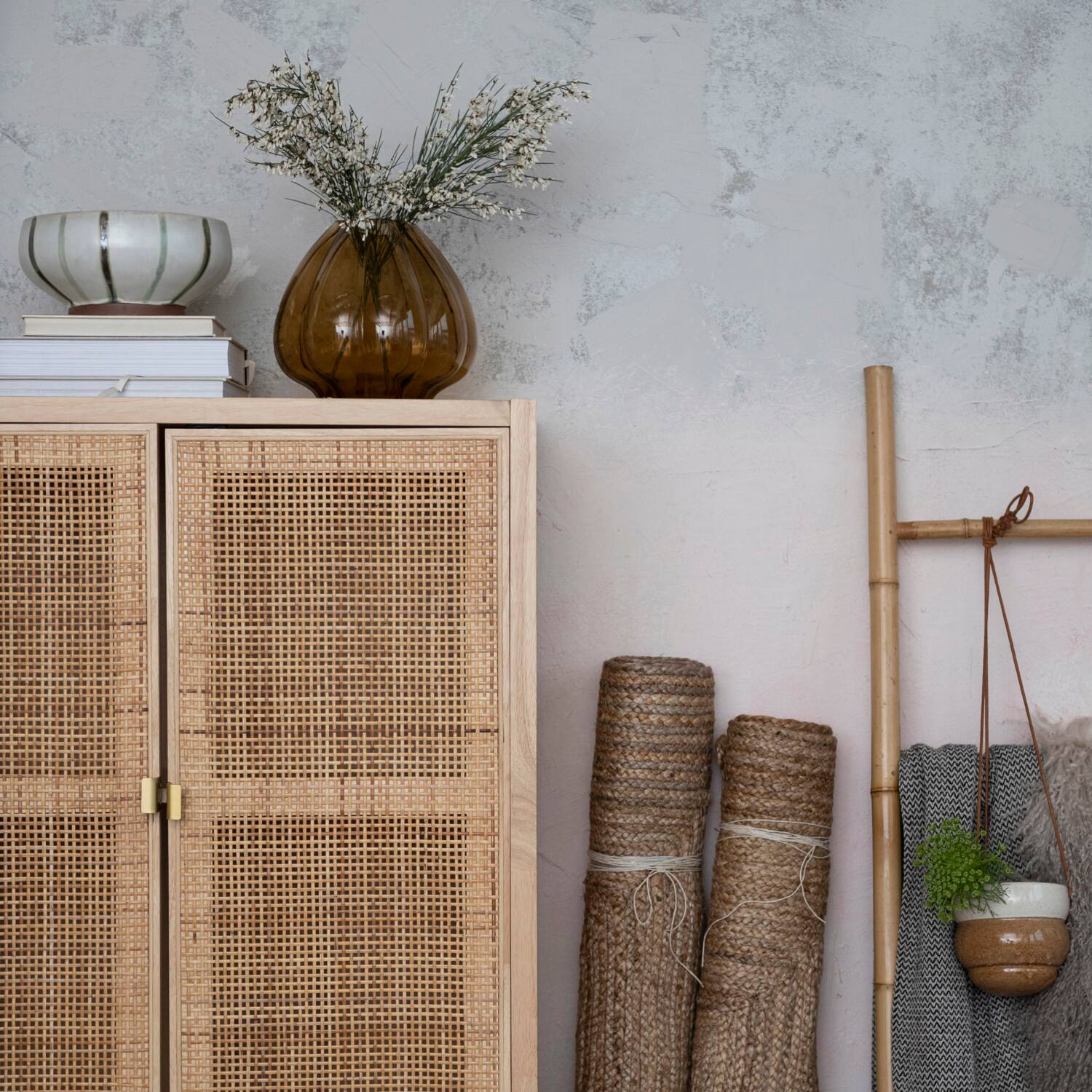 Hello Honey® 9.75" Brown Round Fluted Glass Vase