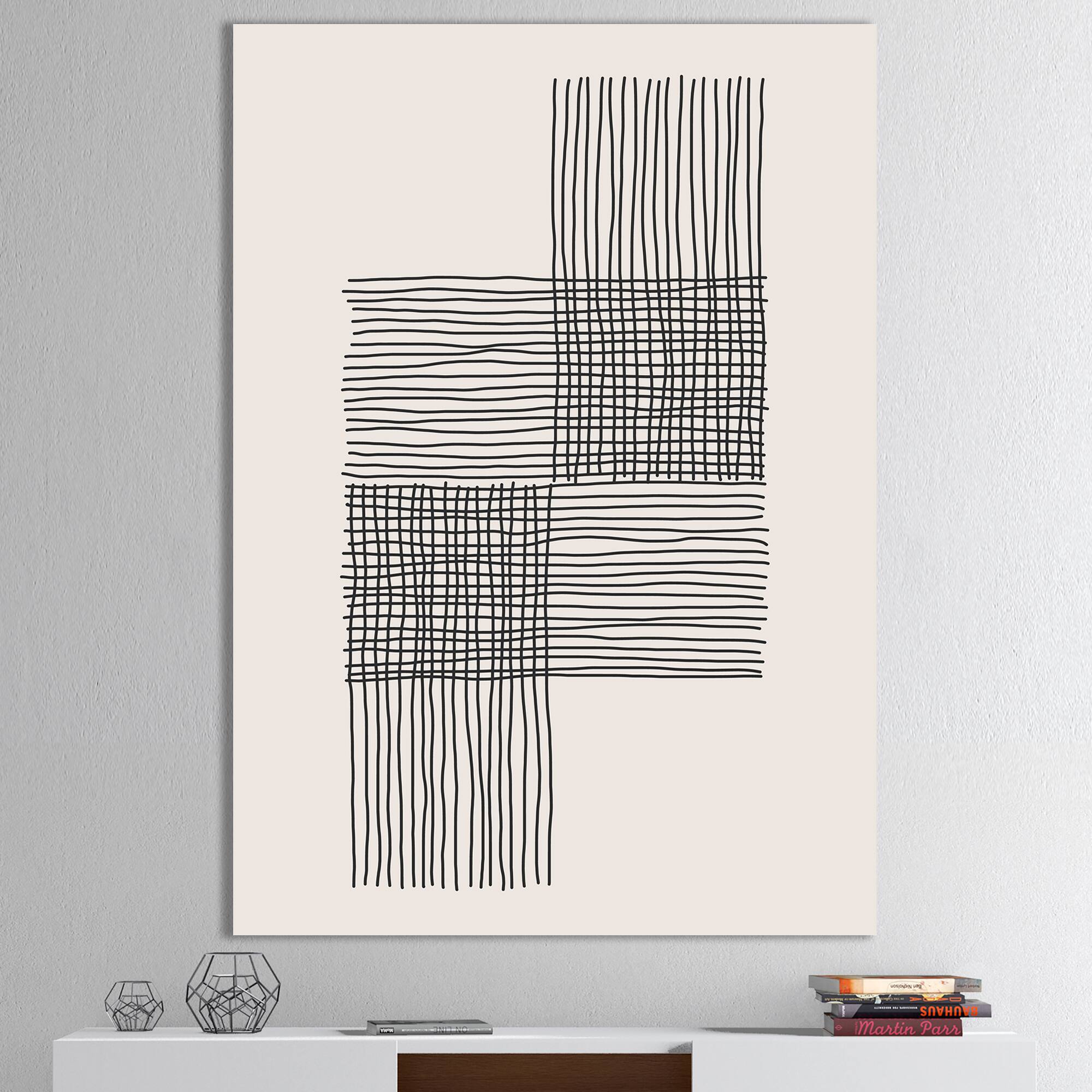 Designart - Minimal Geometric Compostions Of Elementary Forms XIX - Modern Canvas Wall Art Print