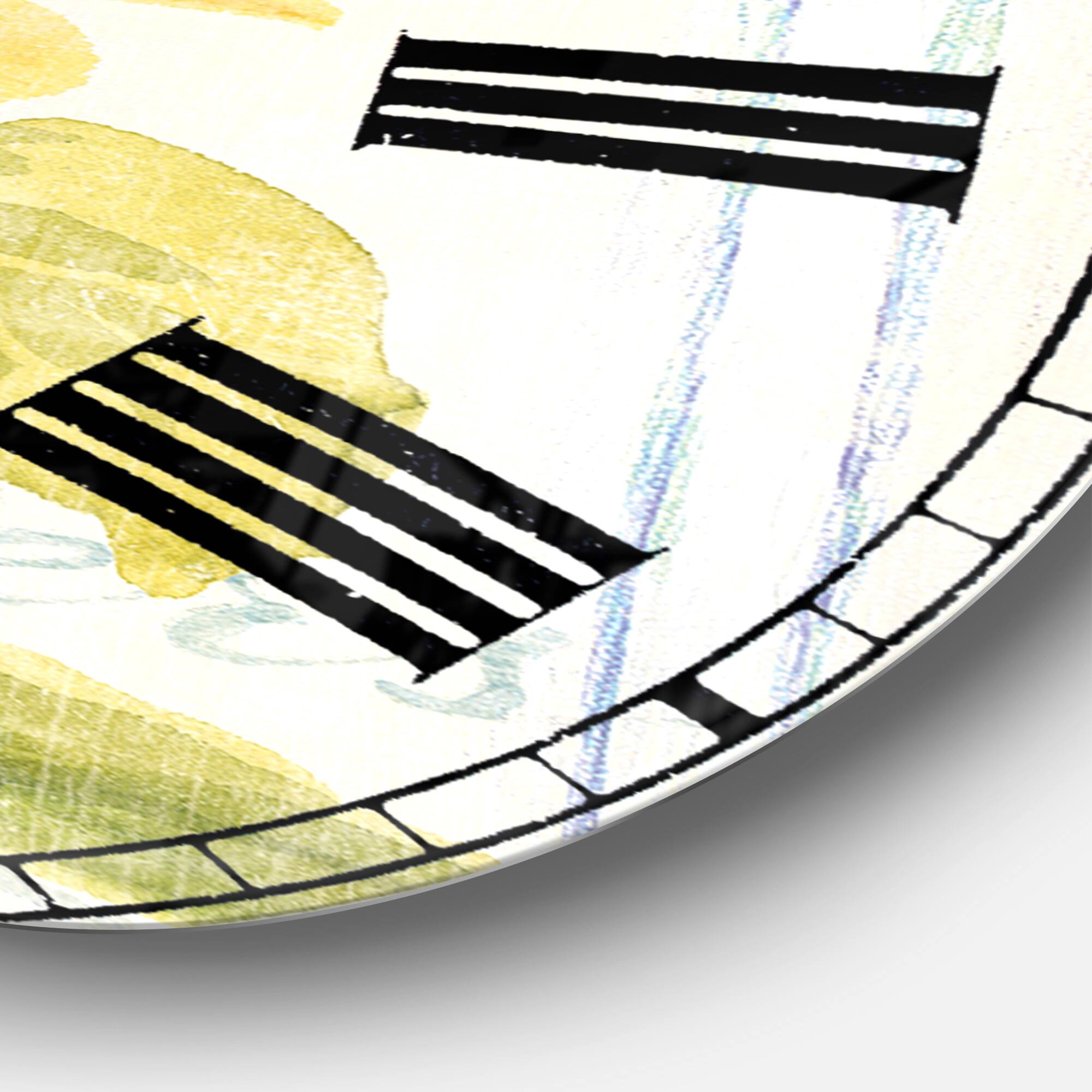 Designart 'Floursack Florals Ii Farmhouse Wall Clock