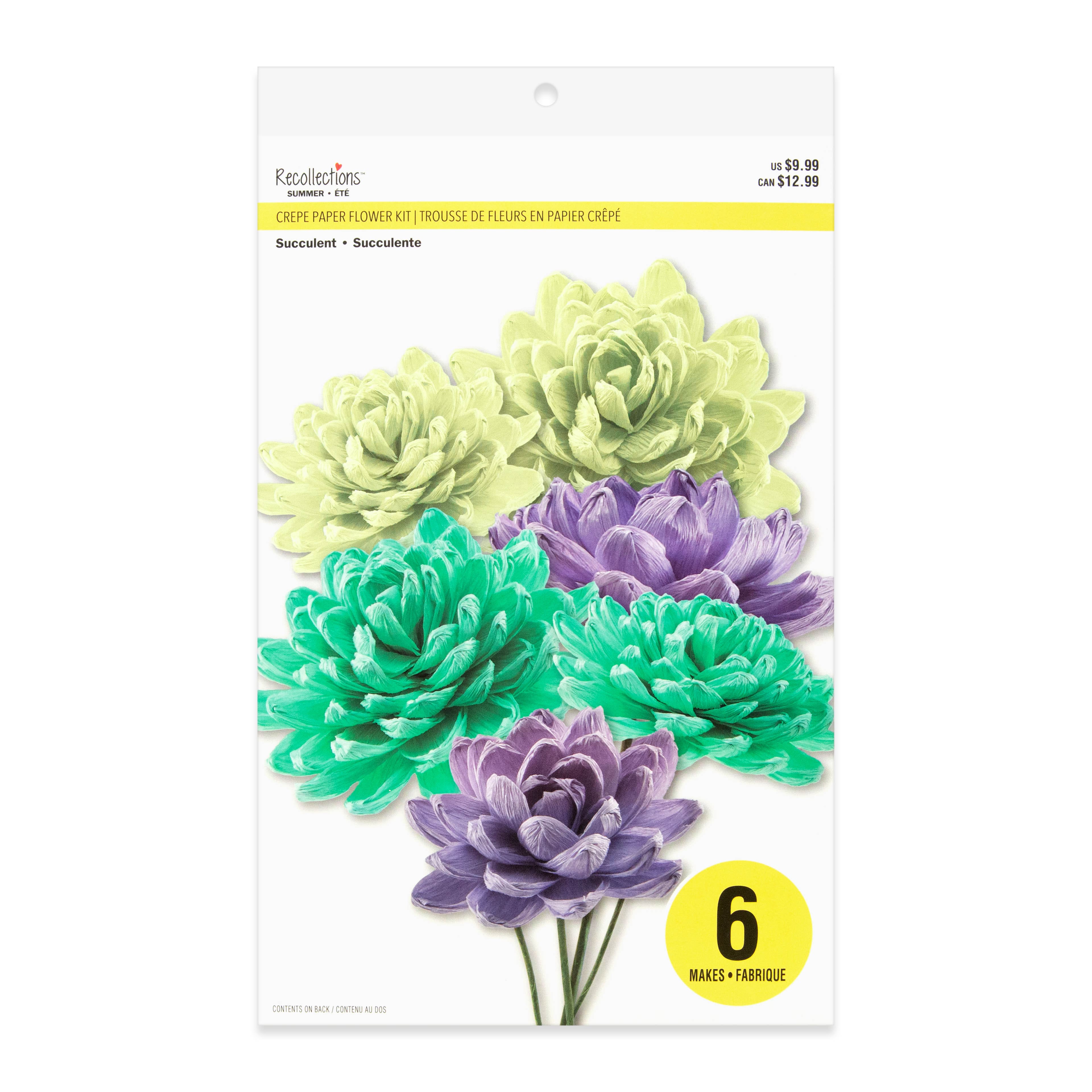 Small Succulent Crepe Paper Flower Kit by Recollections&#x2122;