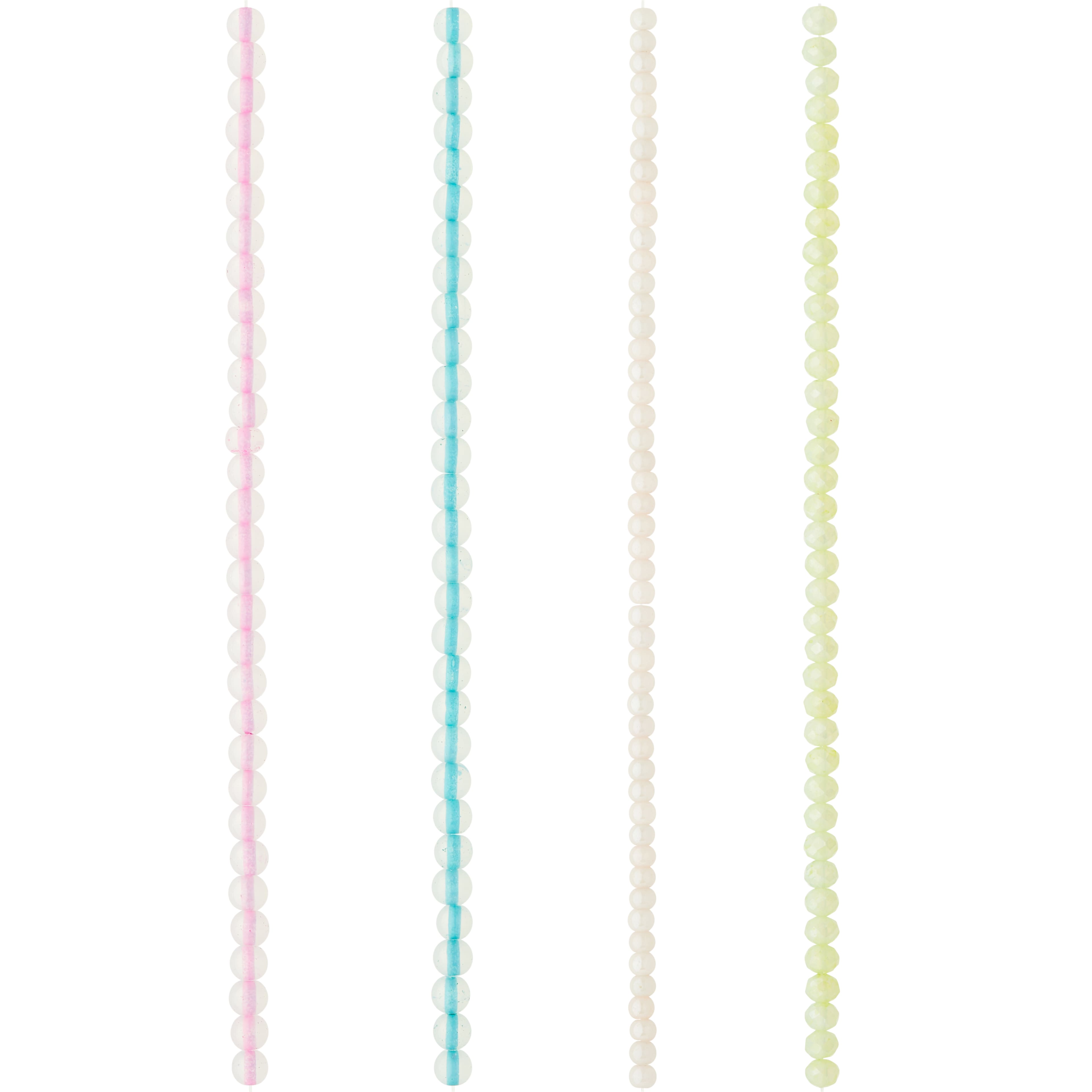 12 Pack: Pastel Faceted Rondelle Beads by Bead Landing&#x2122;