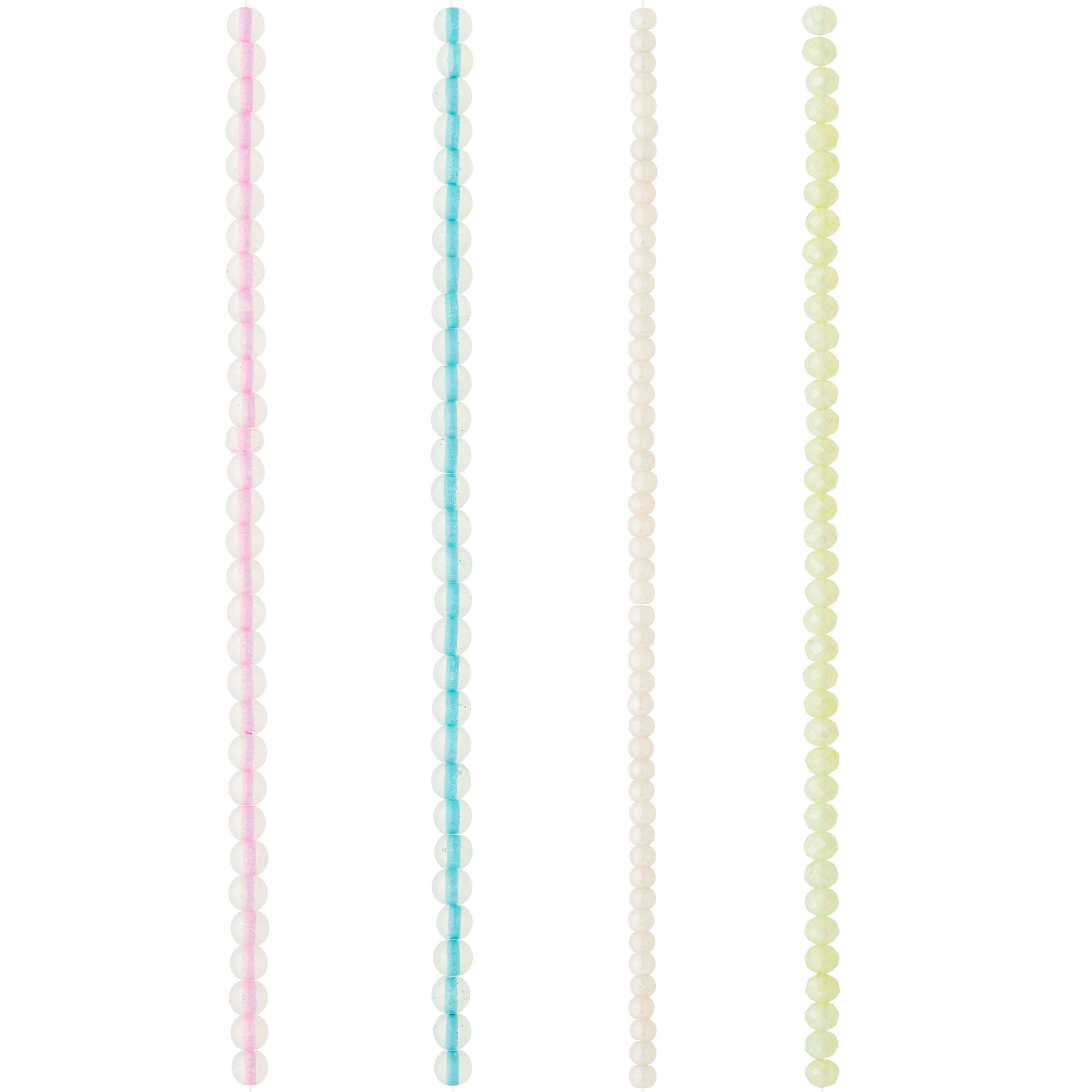 12 Pack: Pastel Faceted Rondelle Beads by Bead Landing™