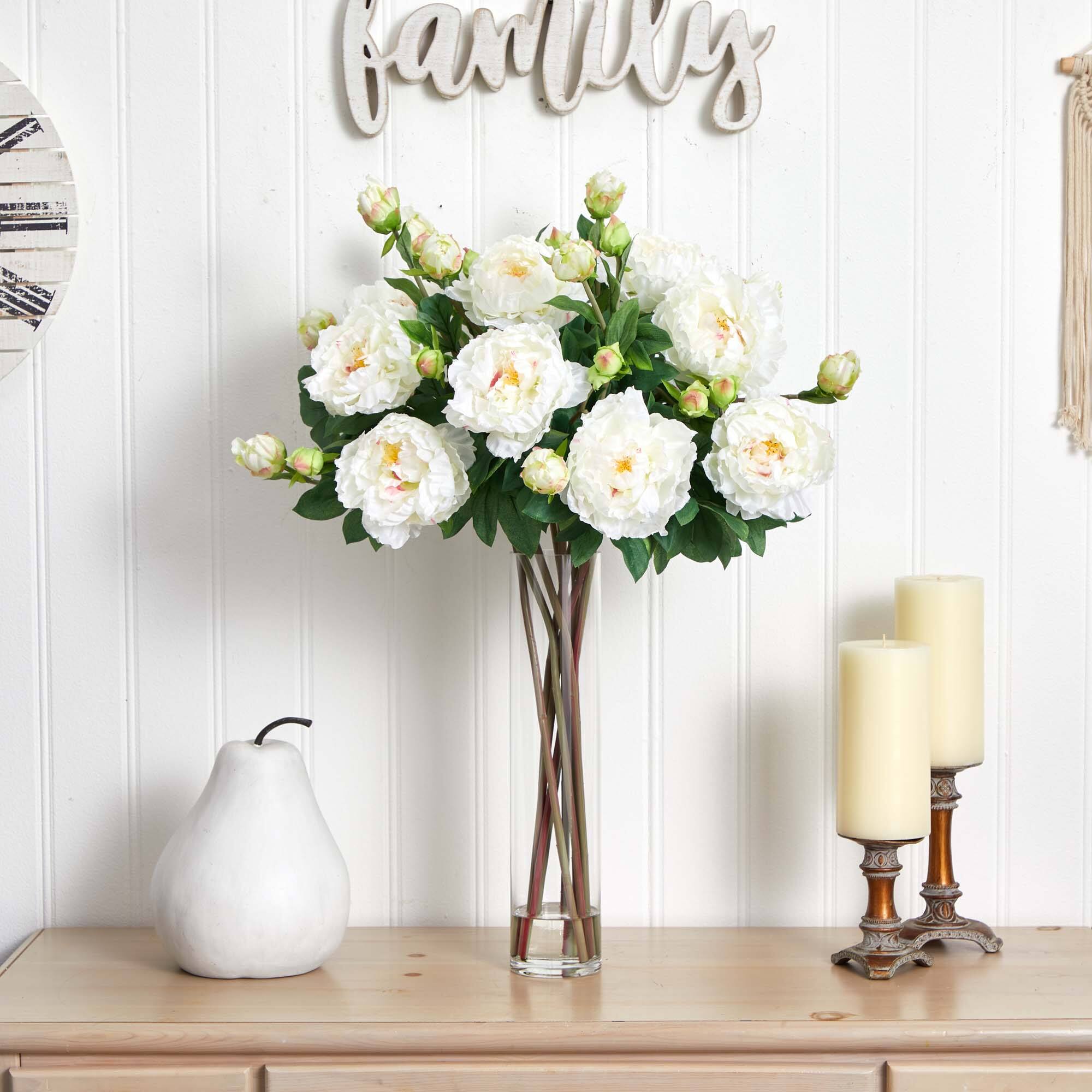 3ft. Peony Arrangement in Cylinder Vase