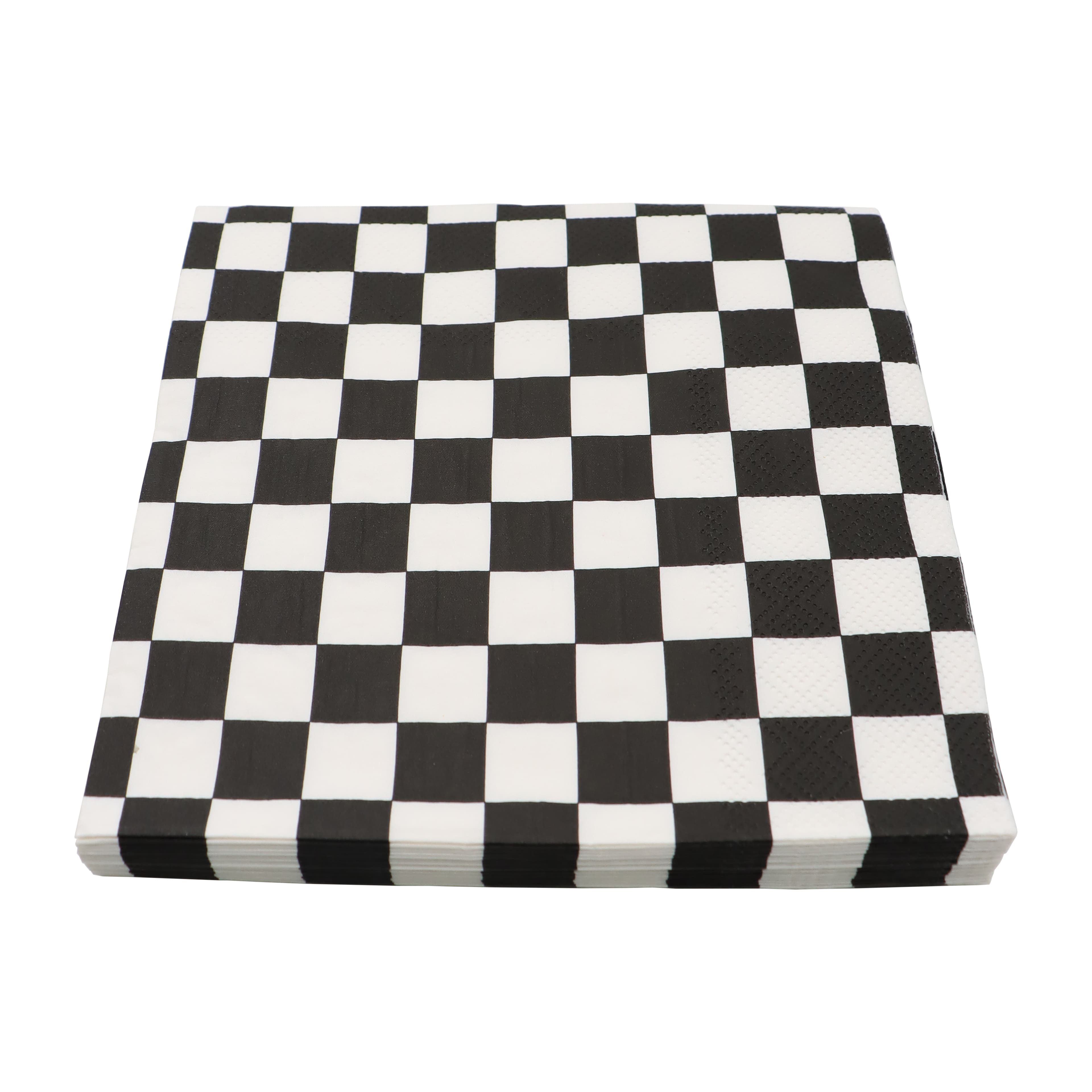 12 Packs: 20 ct. (240 total) Black & White Checker Lunch Napkins by Celebrate It™