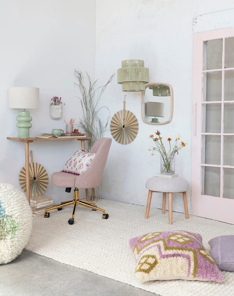 Hello Honey® 20.5" Stoneware Table Lamp with Linen Shade and Inline Switch