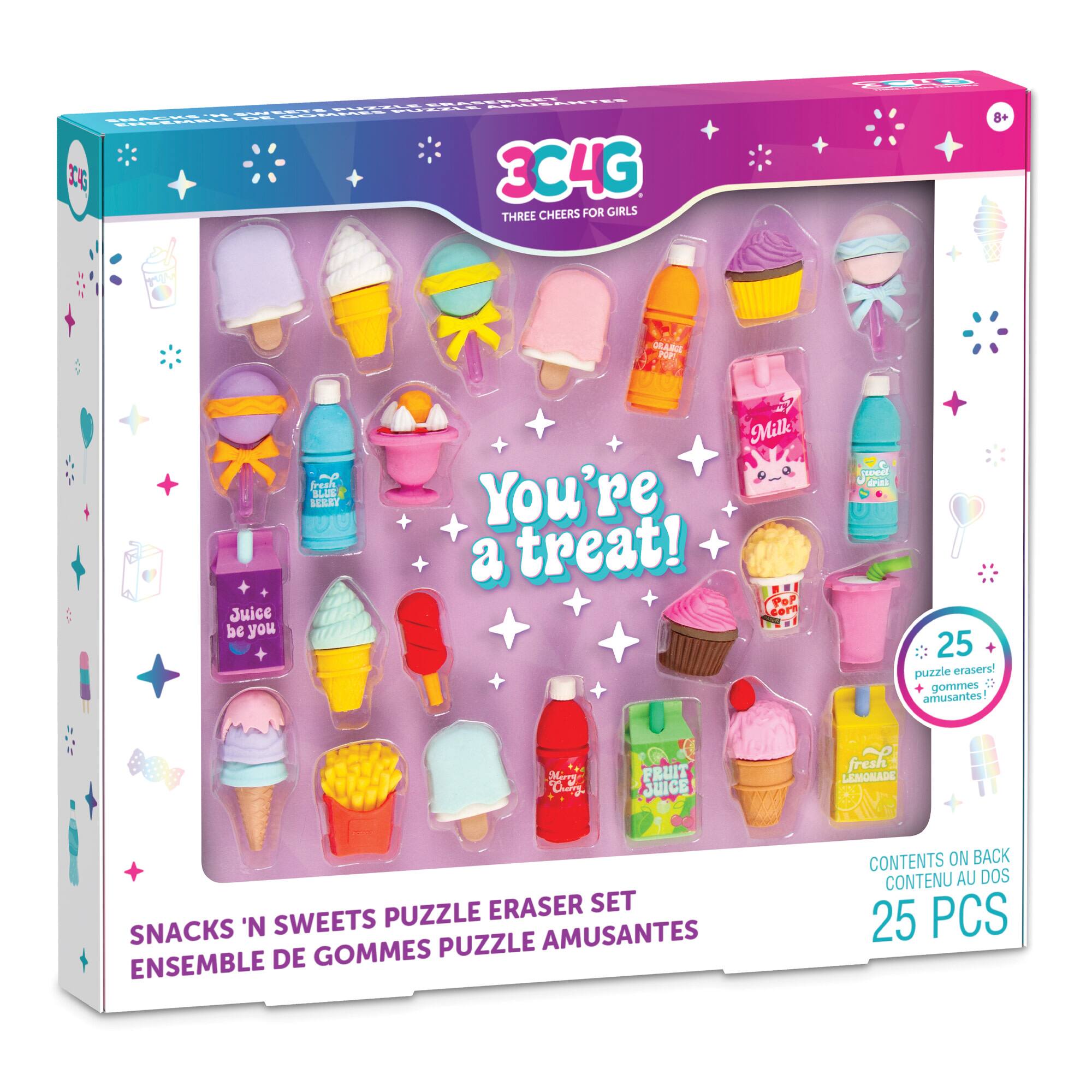 Make It Real™ 3C4G Snacks 'N Sweets Puzzle Eraser Set