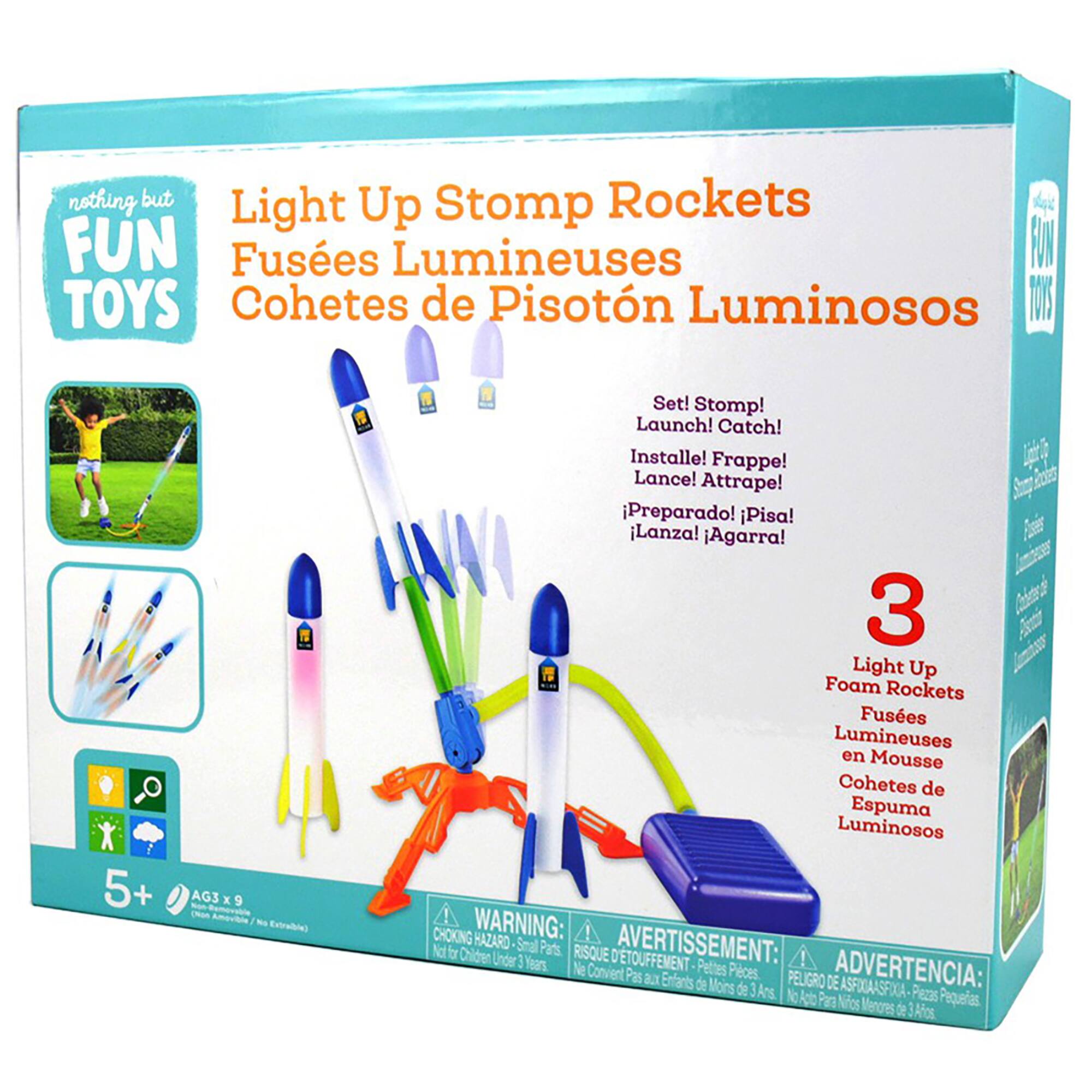 Nothing But Fun Toys Light Up Stomp Rockets