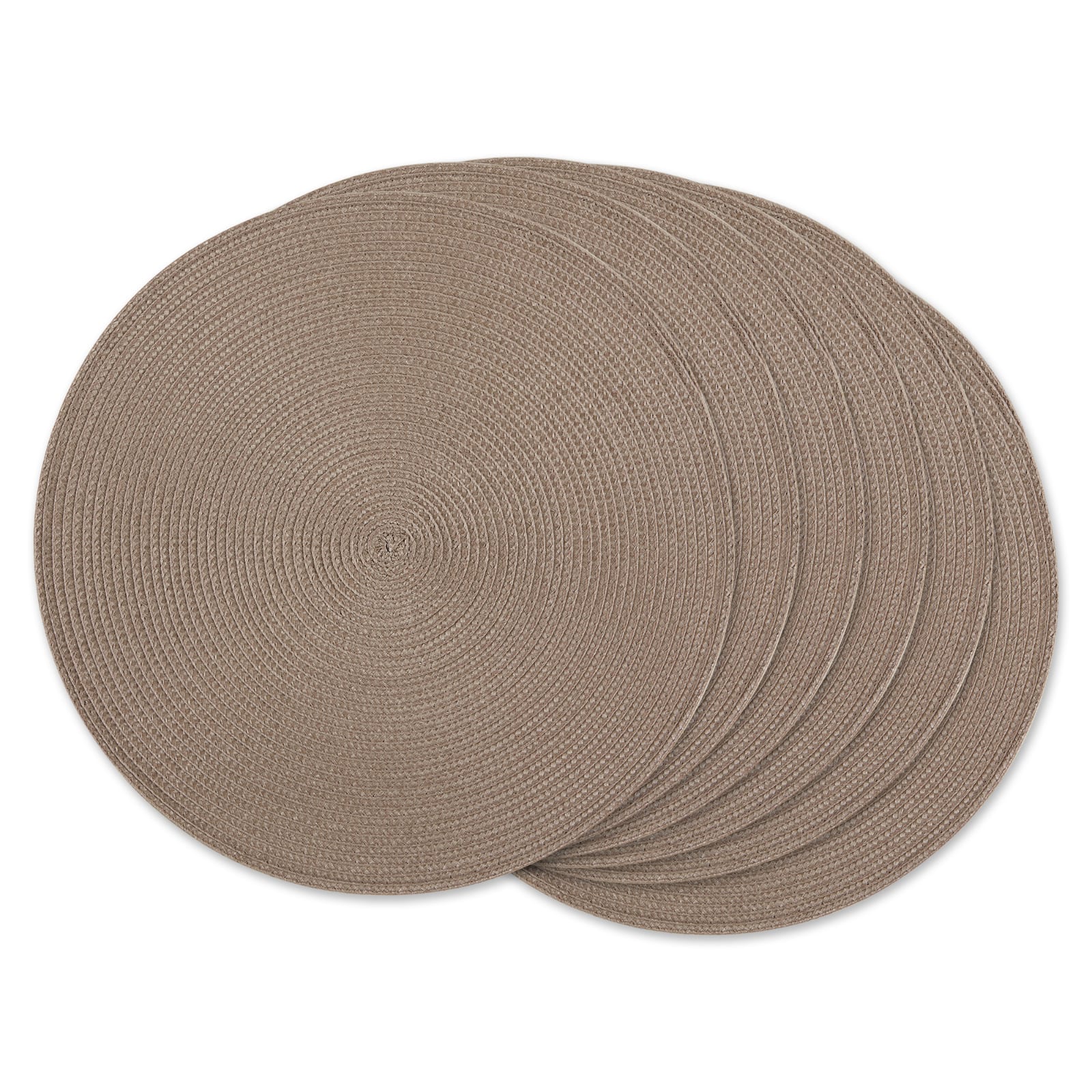 DII&#xAE; Round Plastic Woven Placemats, 6ct.