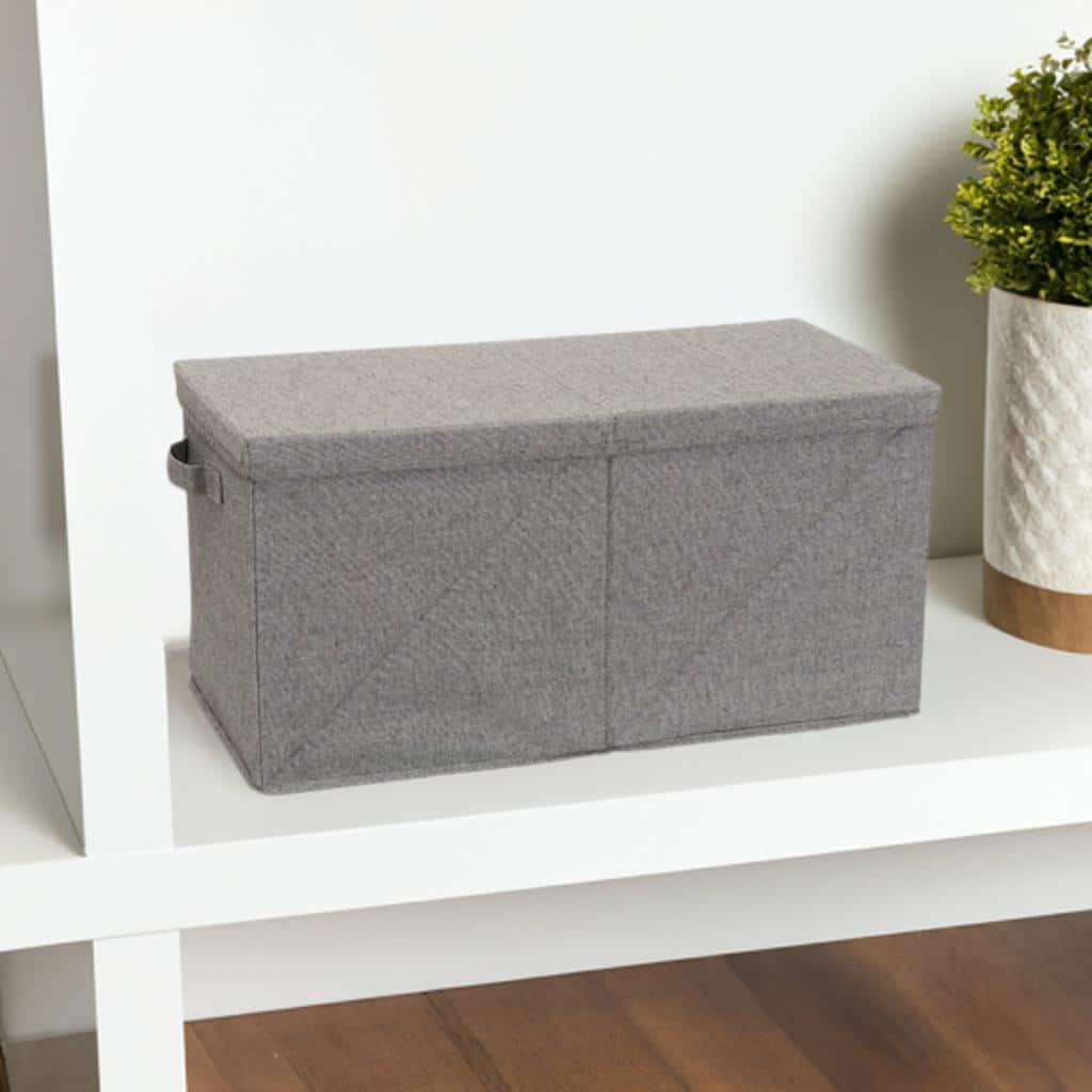 Household Essentials Fabric Storage Bin with Lid (Jumbo)