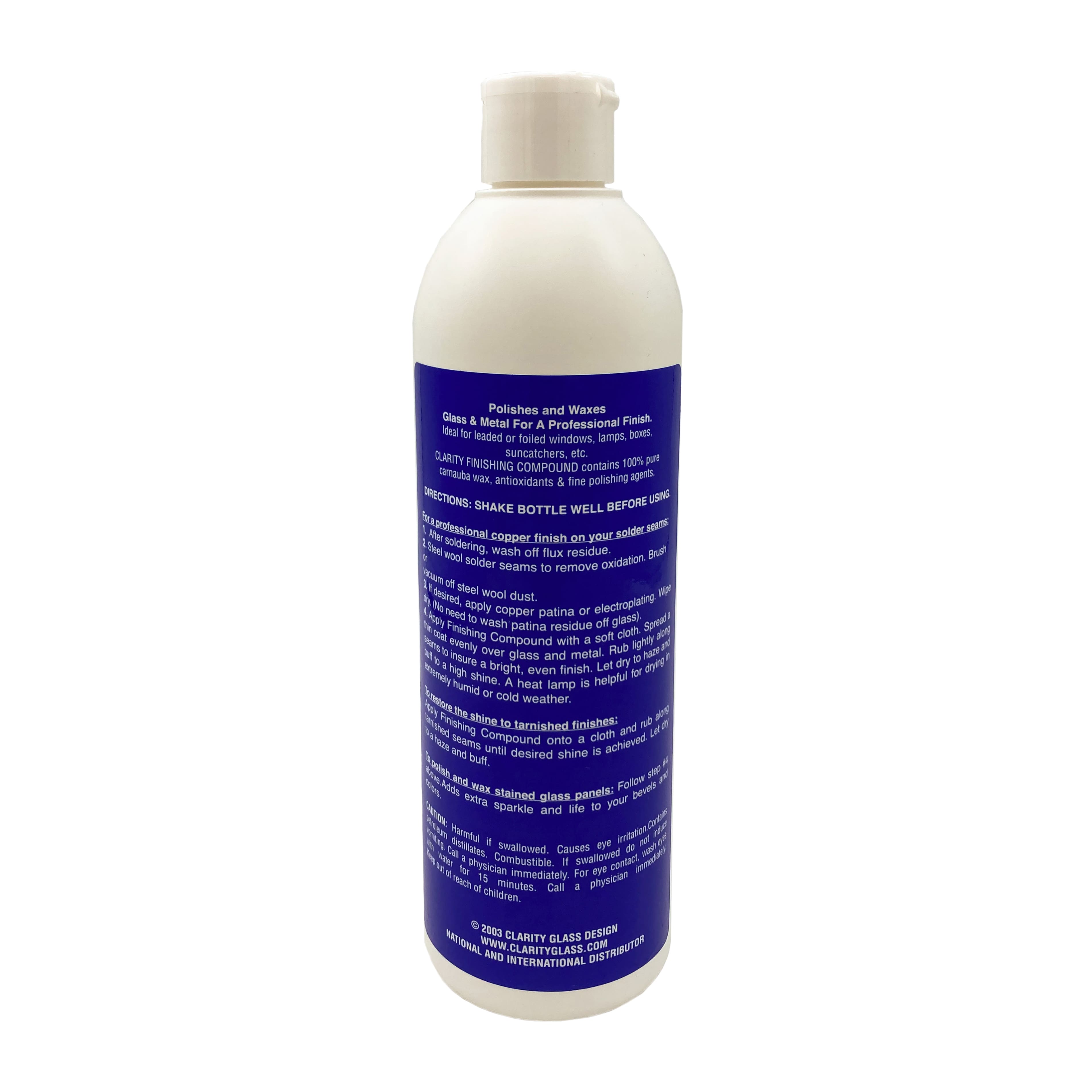 Clarity Stained Glass Finishing Compound, 12oz.