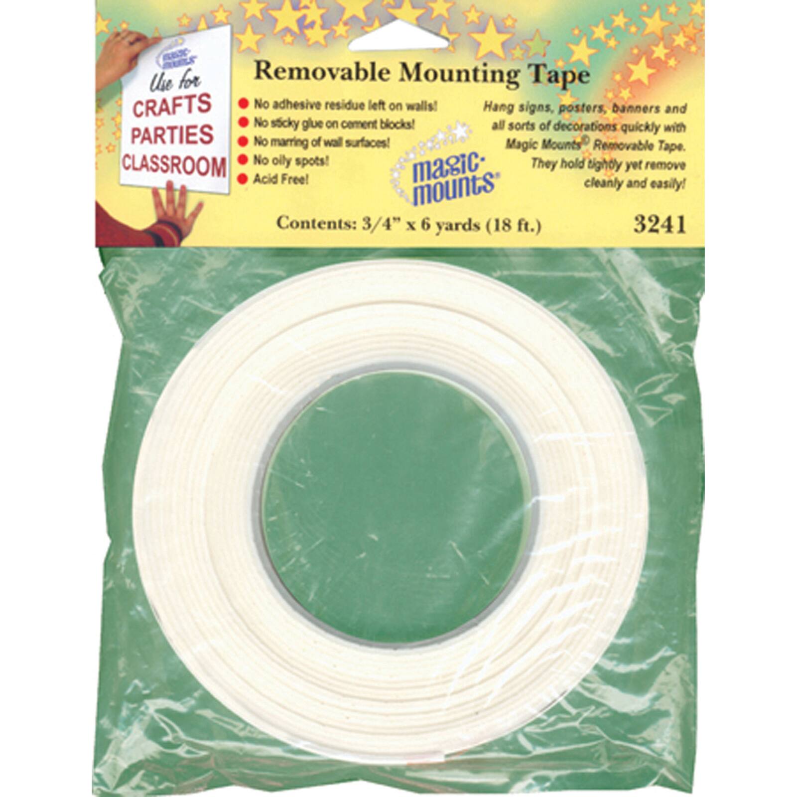 Magic Mounts 18ft. Removable Mounting Tape, 2ct.